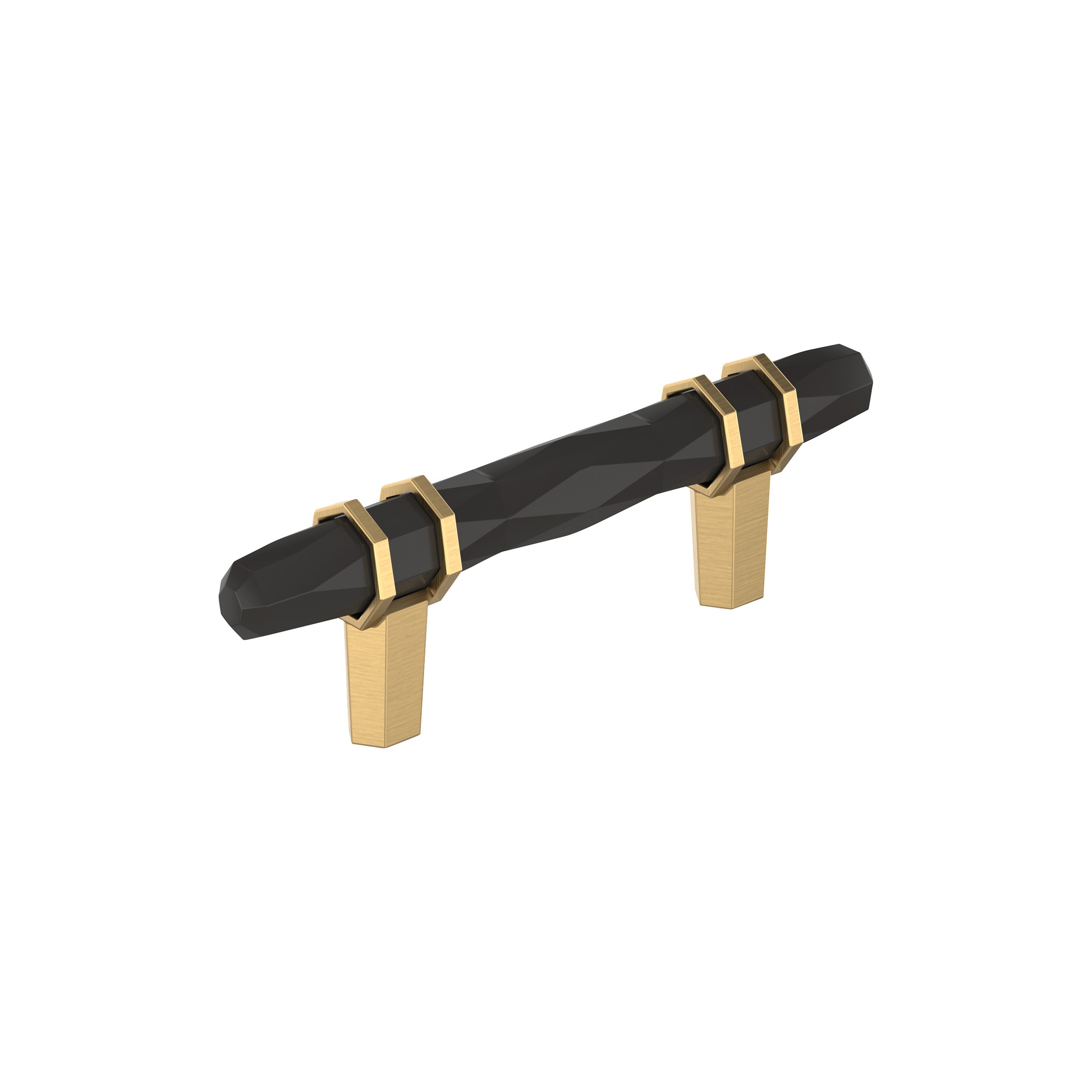 London 3 inch (76mm) Center-to-Center Black Bronze/Champagne Bronze Cabinet Pull