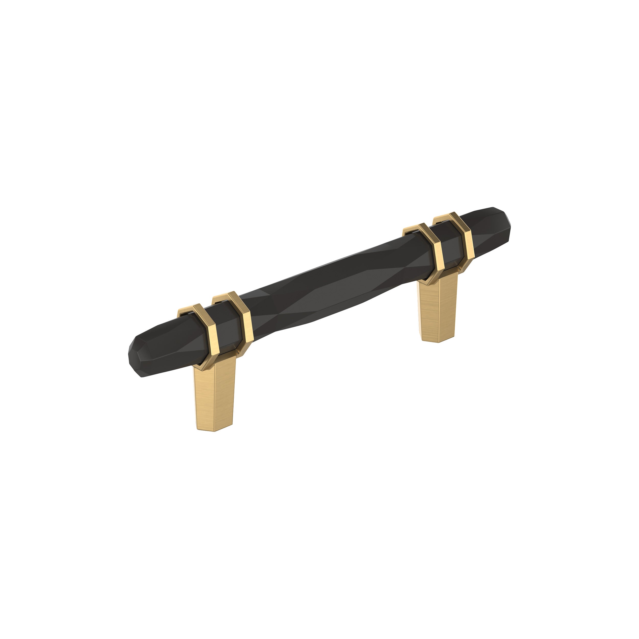 London 3-3/4 inch (96mm) Center-to-Center Black Bronze/Champagne Bronze Cabinet Pull