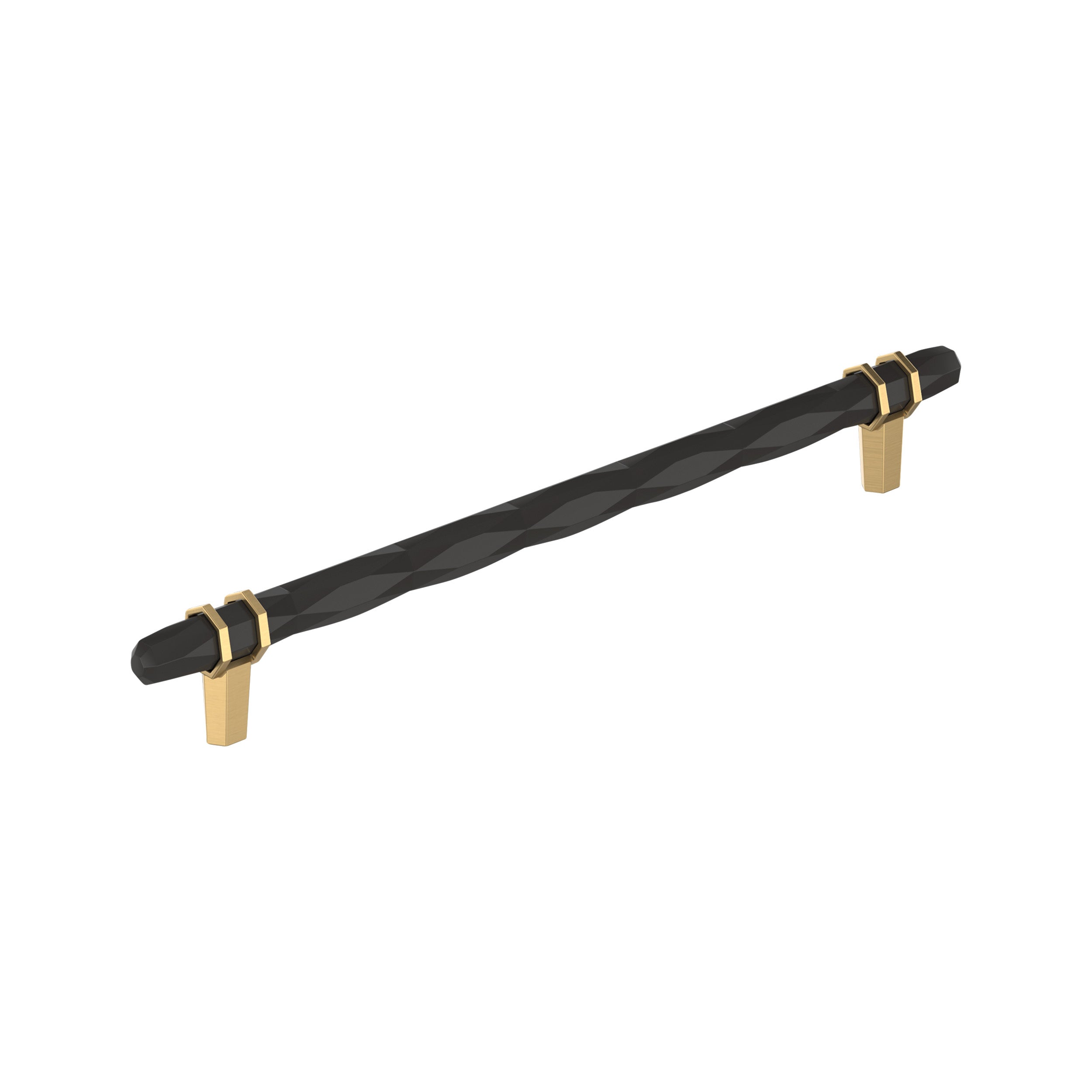 London 10-1/16 inch (256mm) Center-to-Center Black Bronze/Champagne Bronze Cabinet Pull