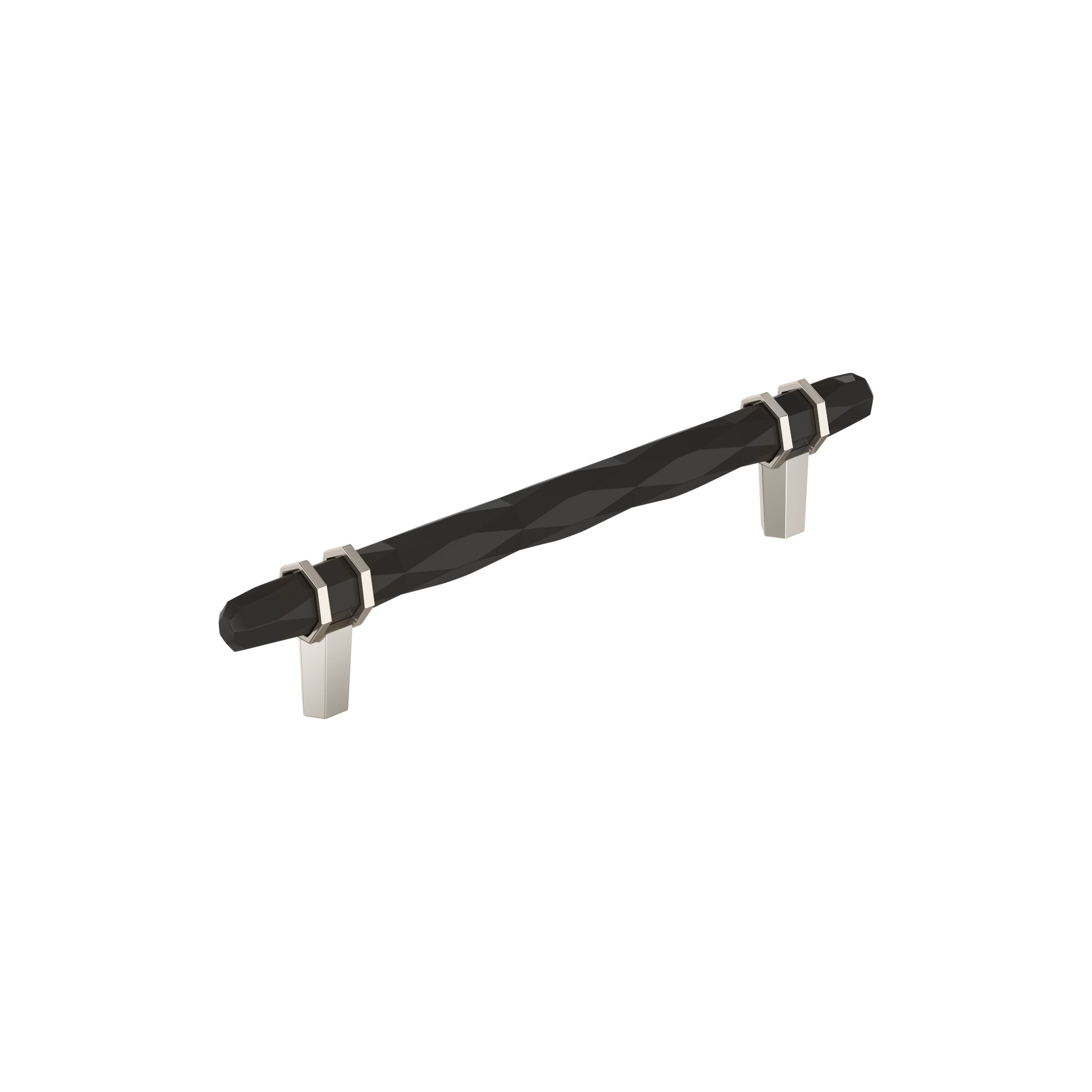 London 6-5/16 inch (160mm) Center-to-Center Black Bronze/Polished Nickel Cabinet Pull