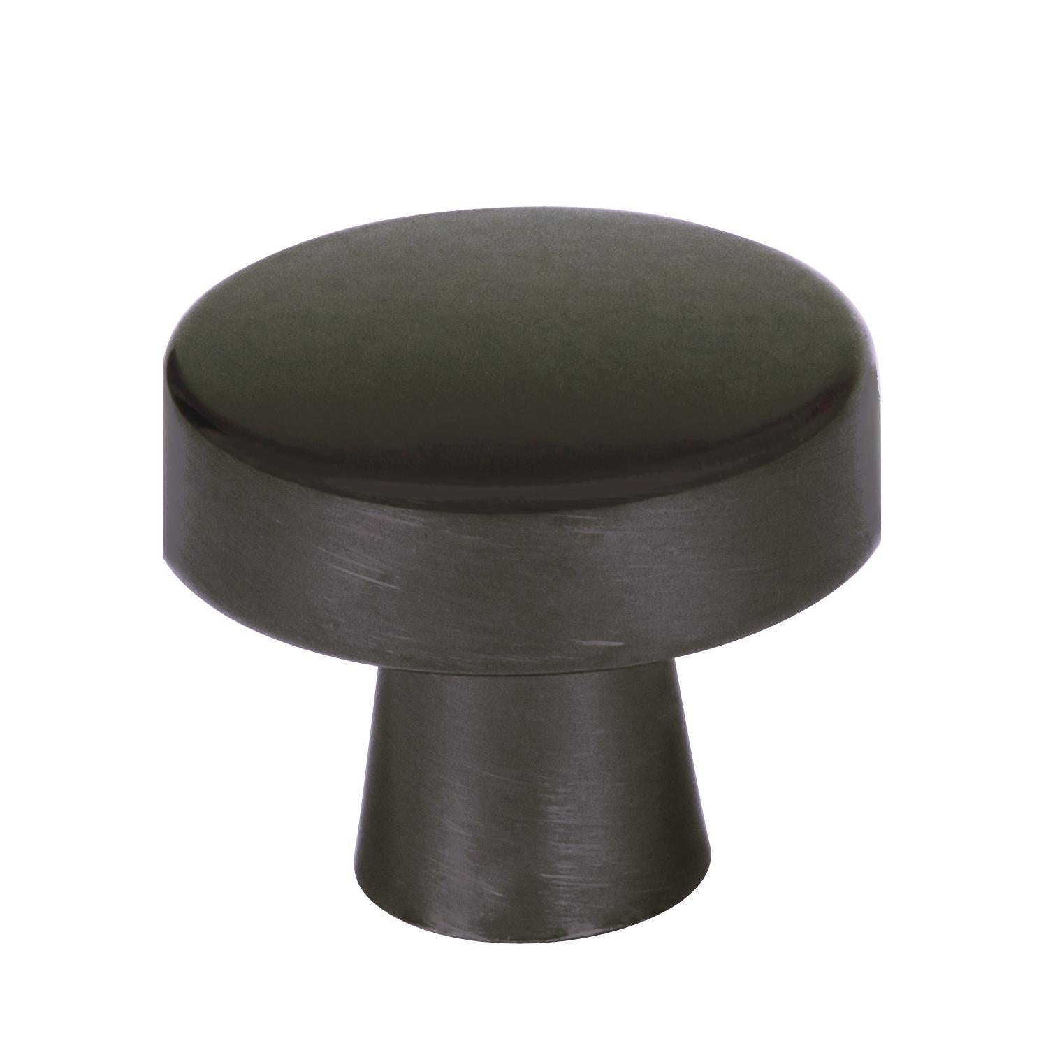 Blackrock 1-5/16 inch (33mm) Diameter Black Bronze Cabinet Knob