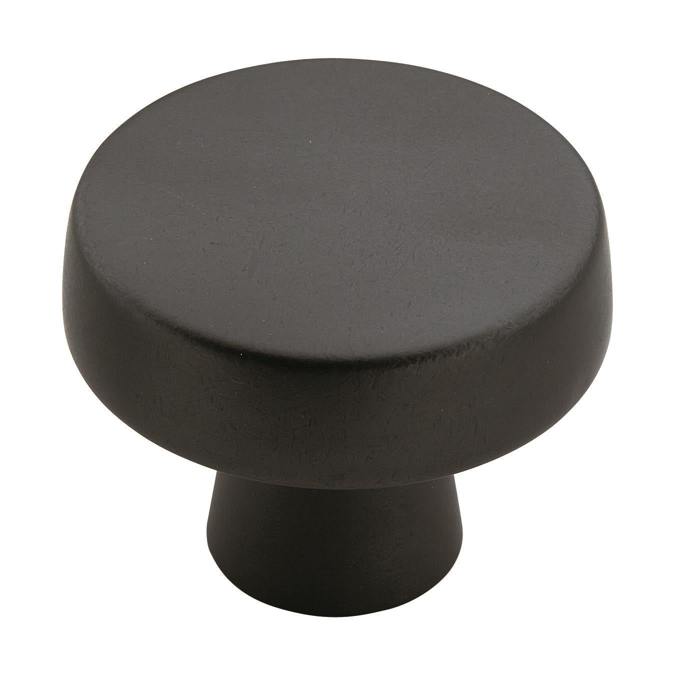 Blackrock 1-5/8 inch (41mm) Diameter Black Bronze Cabinet Knob