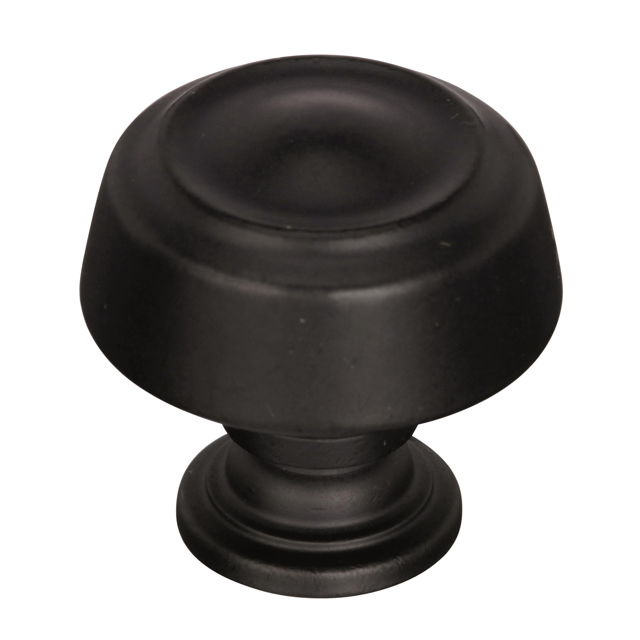 Kane 1-3/16 inch (30mm) Diameter Black Bronze Cabinet Knob