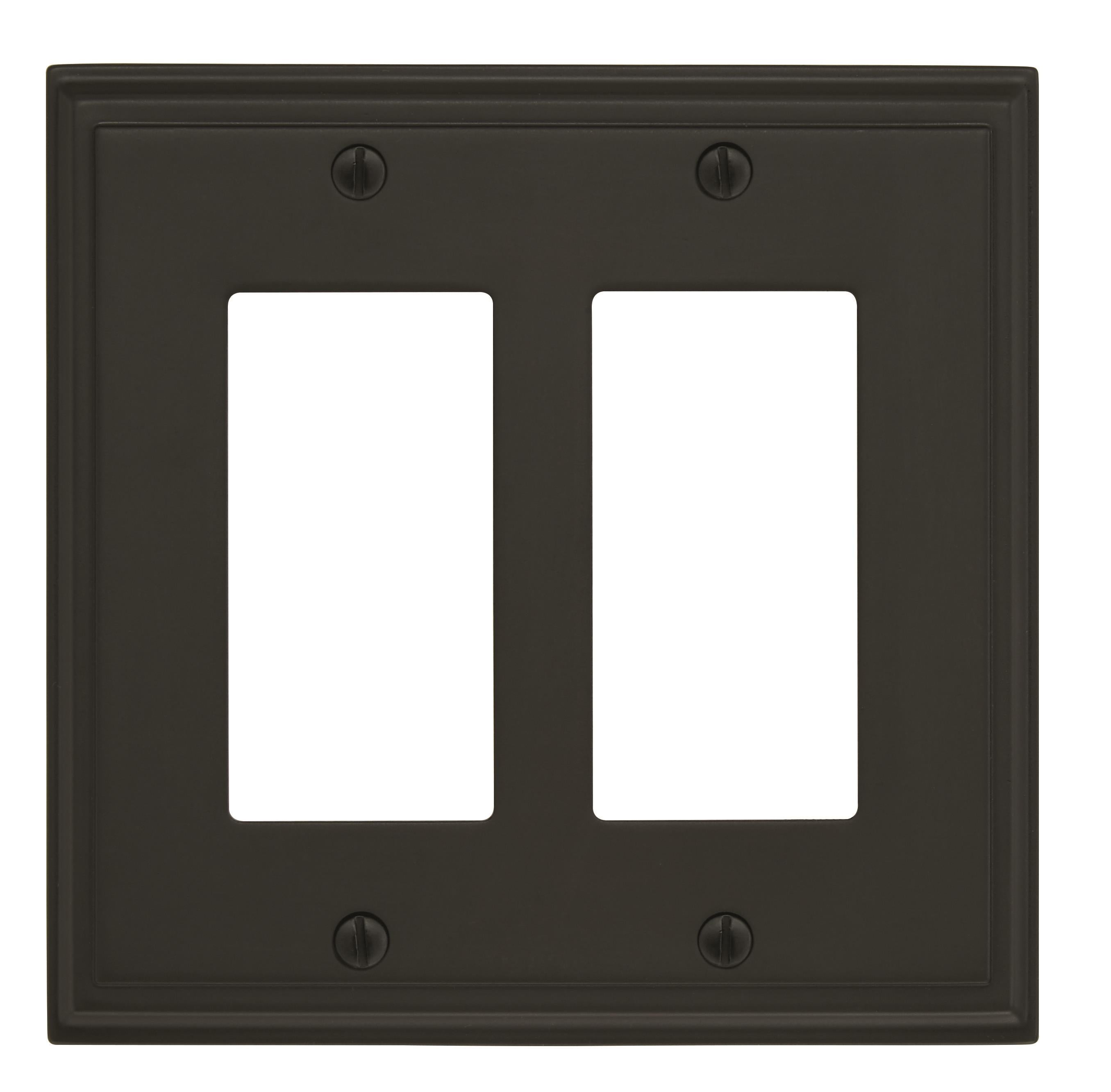 Mulholland 2 Rocker Black Bronze Wall Plate
