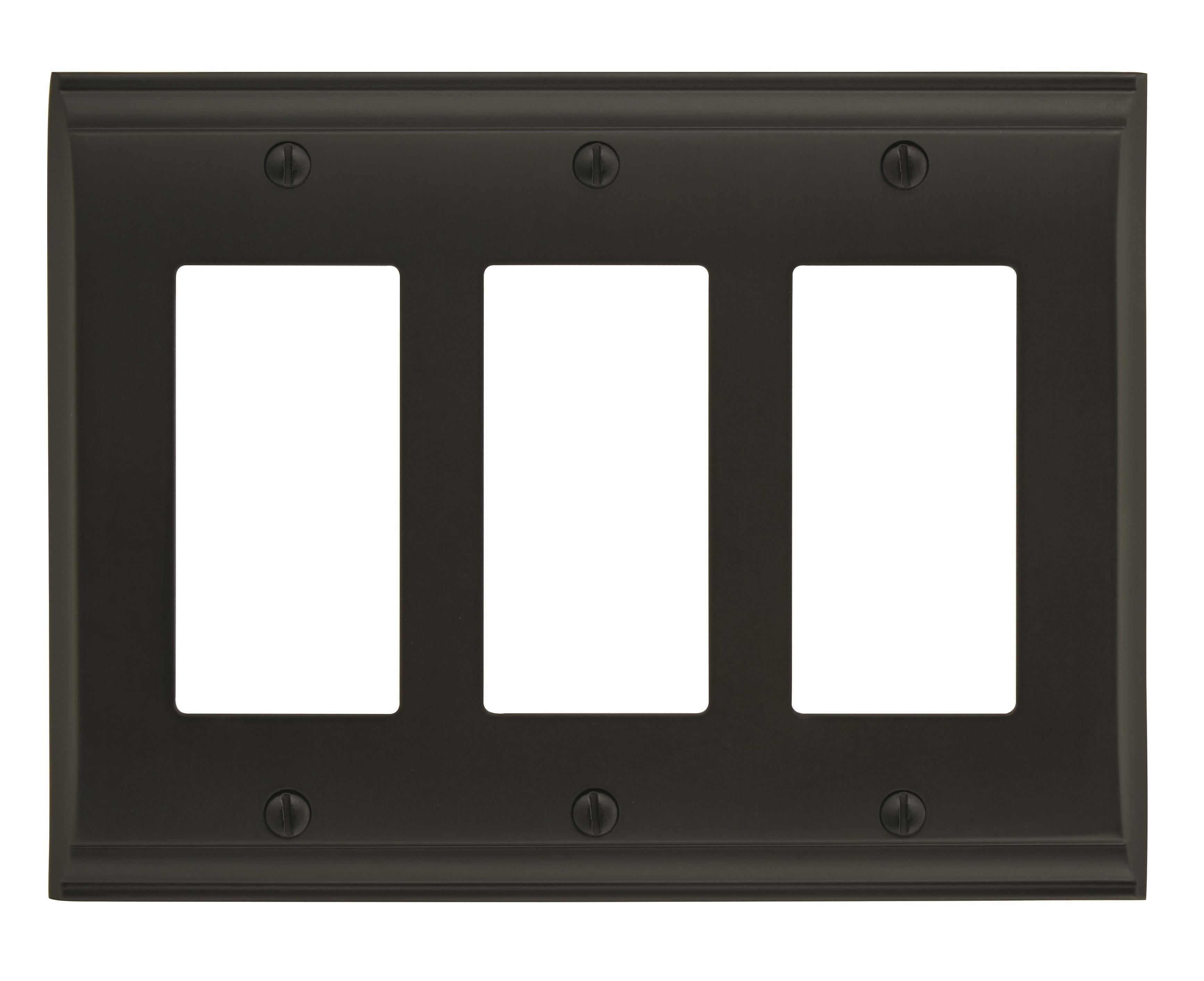 Candler 3 Rocker Black Bronze Wall Plate