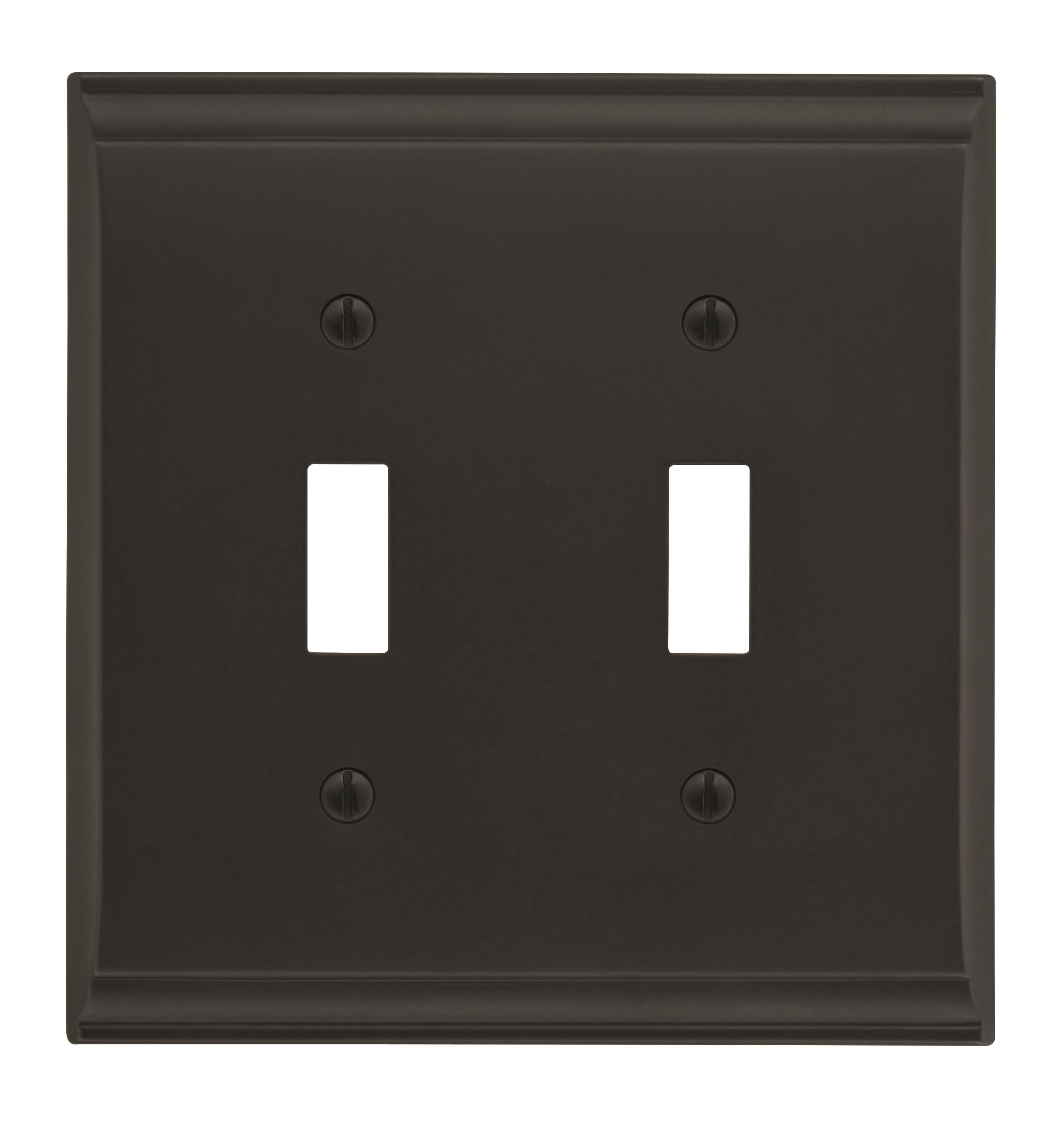 Candler 2 Toggle Black Bronze Wall Plate
