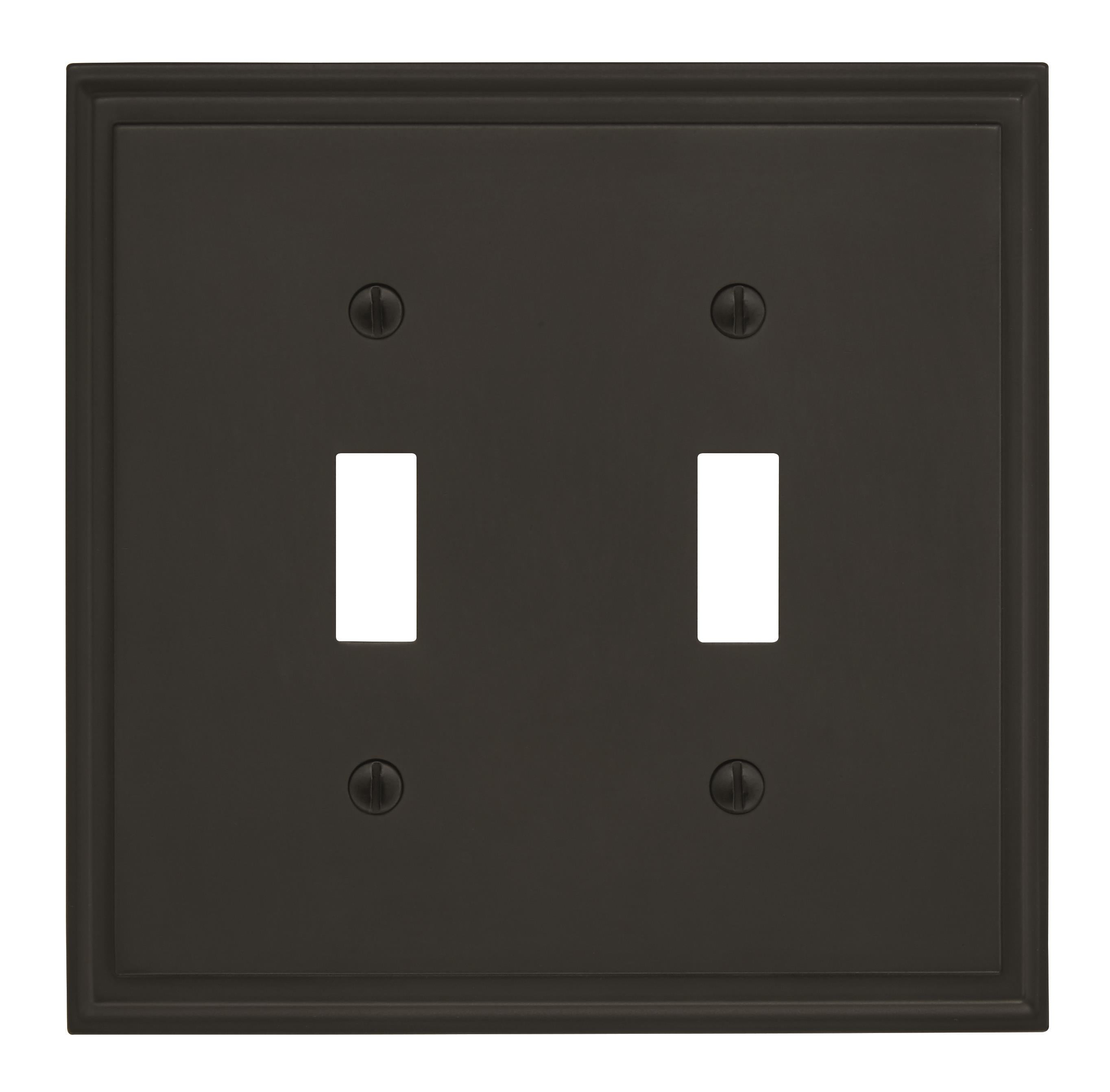Mulholland 2 Toggle Black Bronze Wall Plate