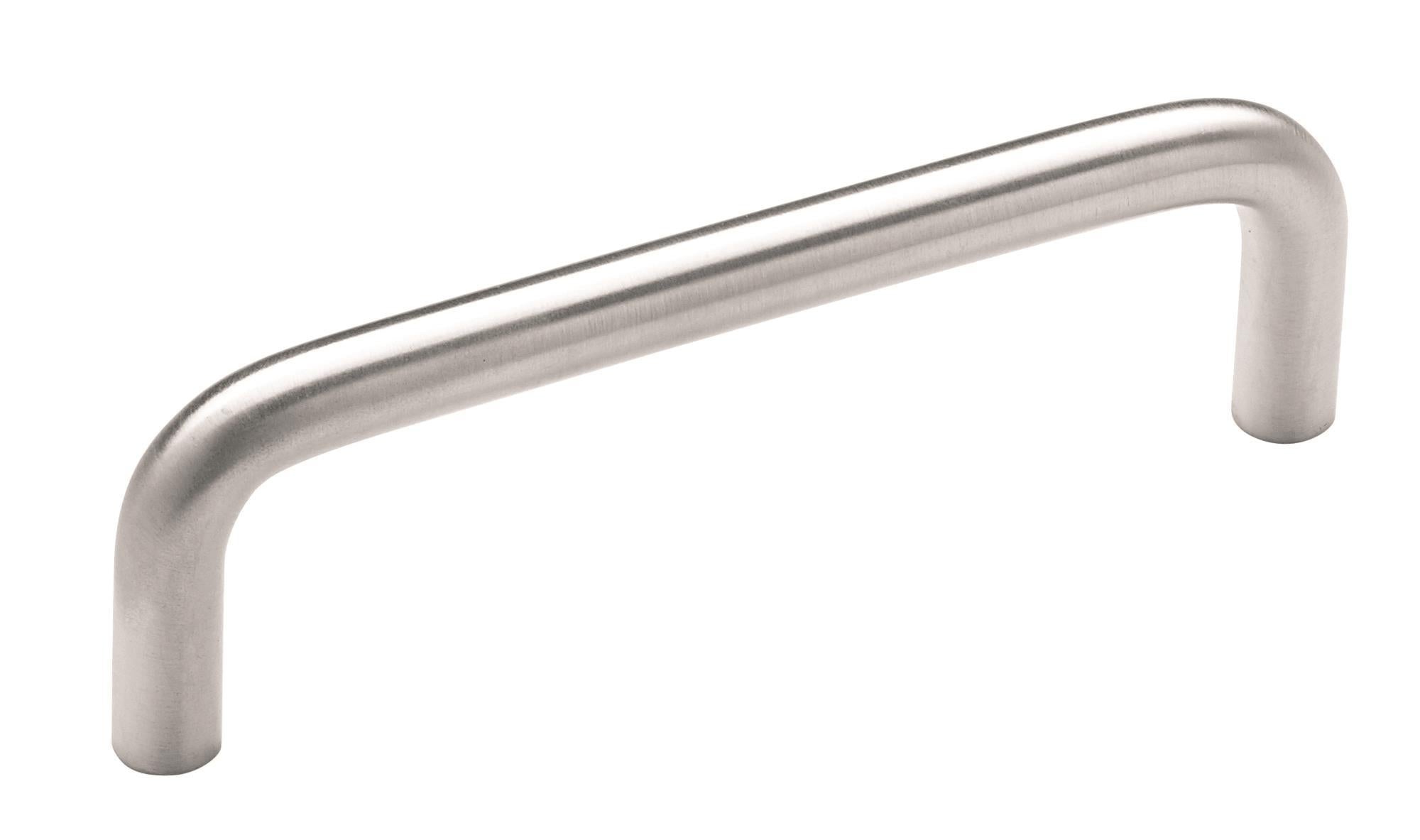 Wire Pulls 3-1/2 inch (89mm) Center-to-Center Brushed Chrome Cabinet Pull