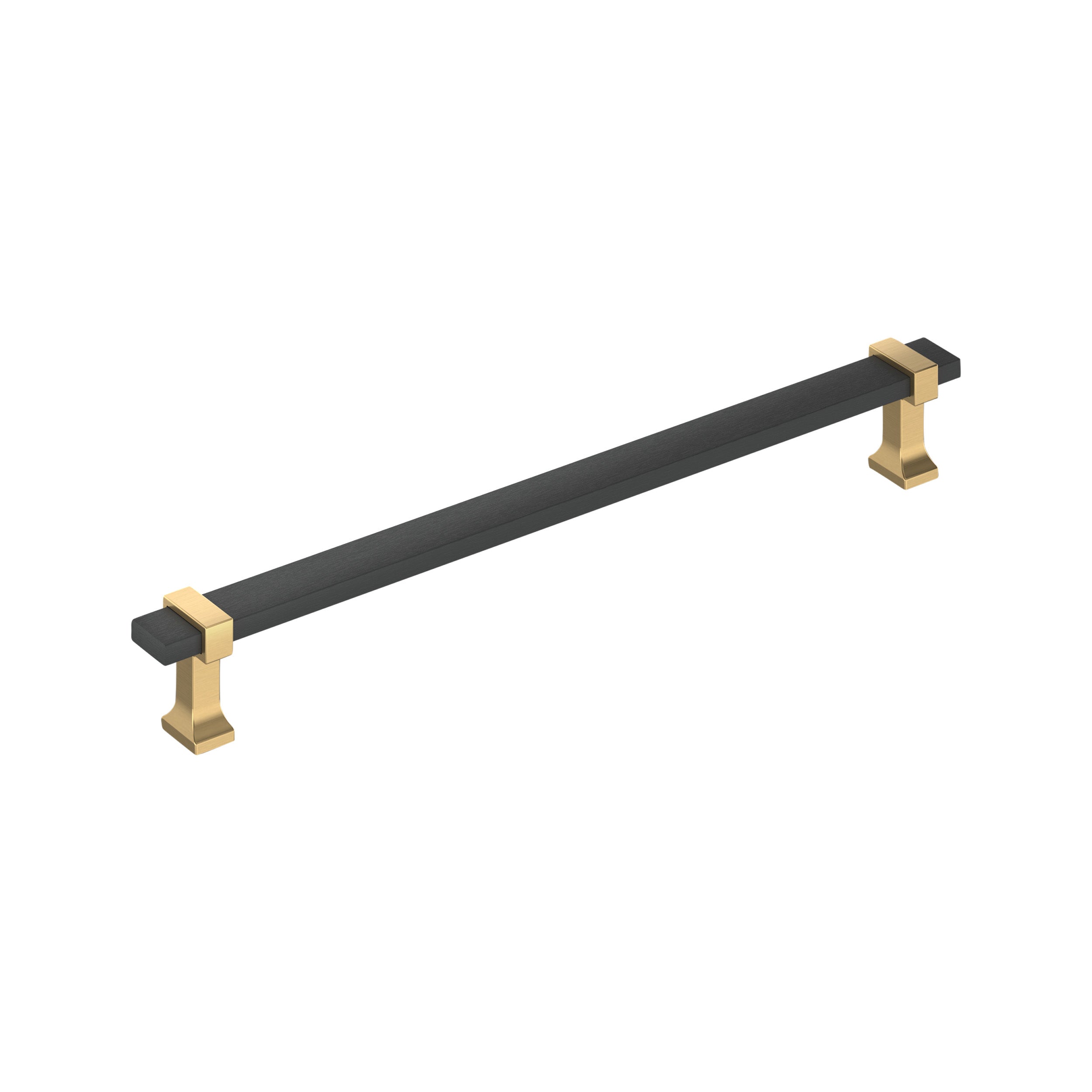 Overton 12 inch (305mm) Center-to-Center Brushed Matte Black/Champagne Bronze Appliance Pull