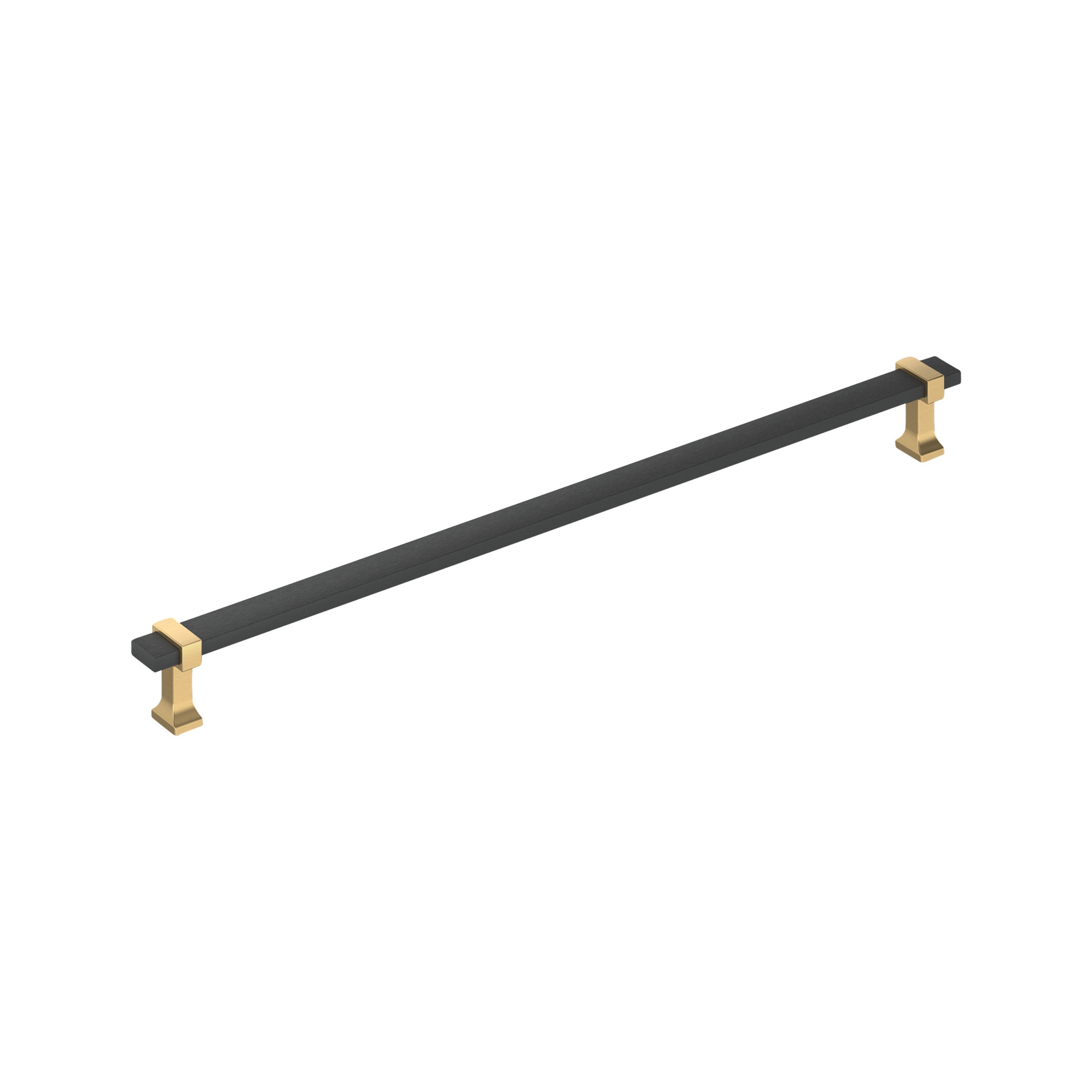 Overton 18 inch (457mm) Center-to-Center Brushed Matte Black/Champagne Bronze Appliance Pull
