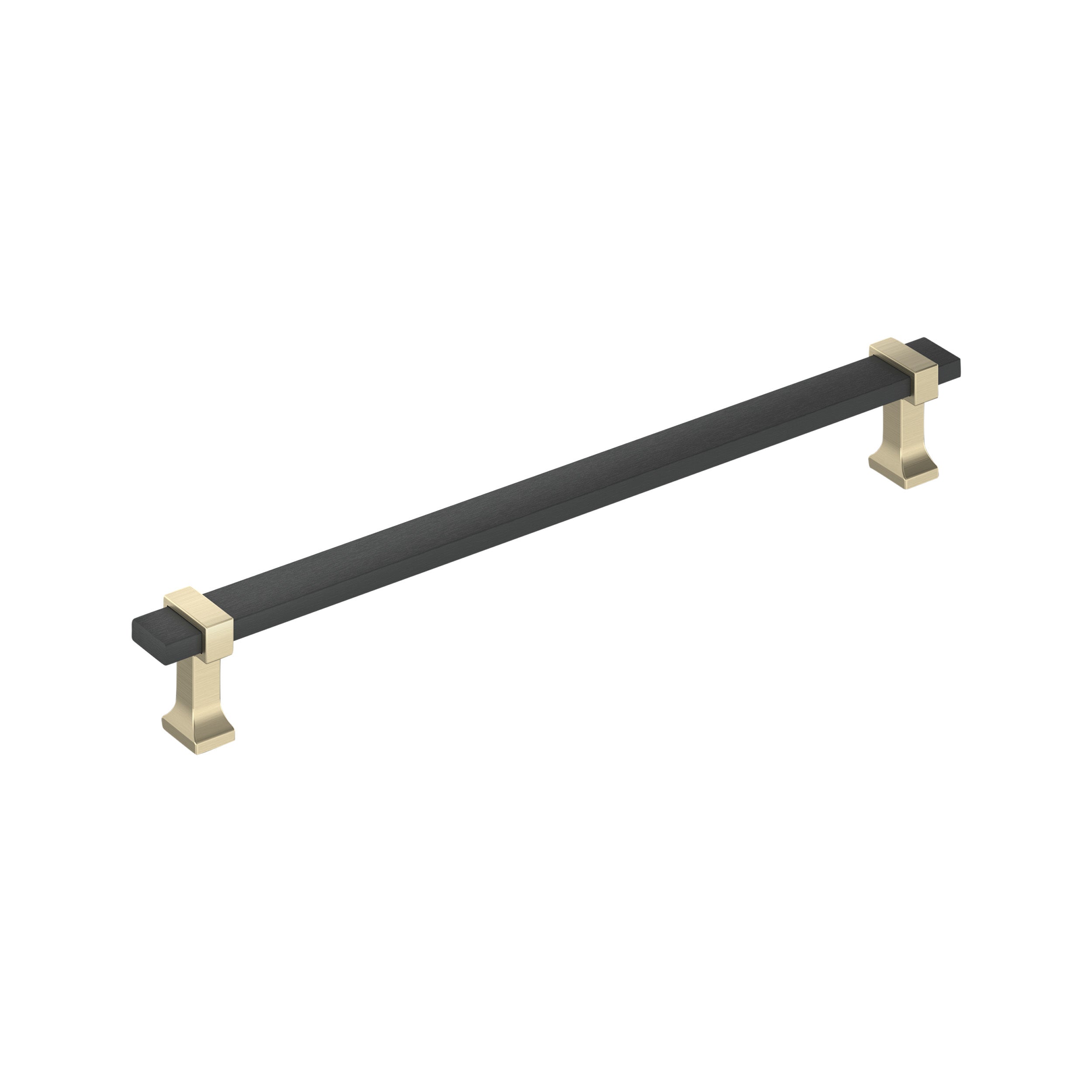 Overton 12 inch (305mm) Center-to-Center Brushed Matte Black/Golden Champagne Appliance Pull