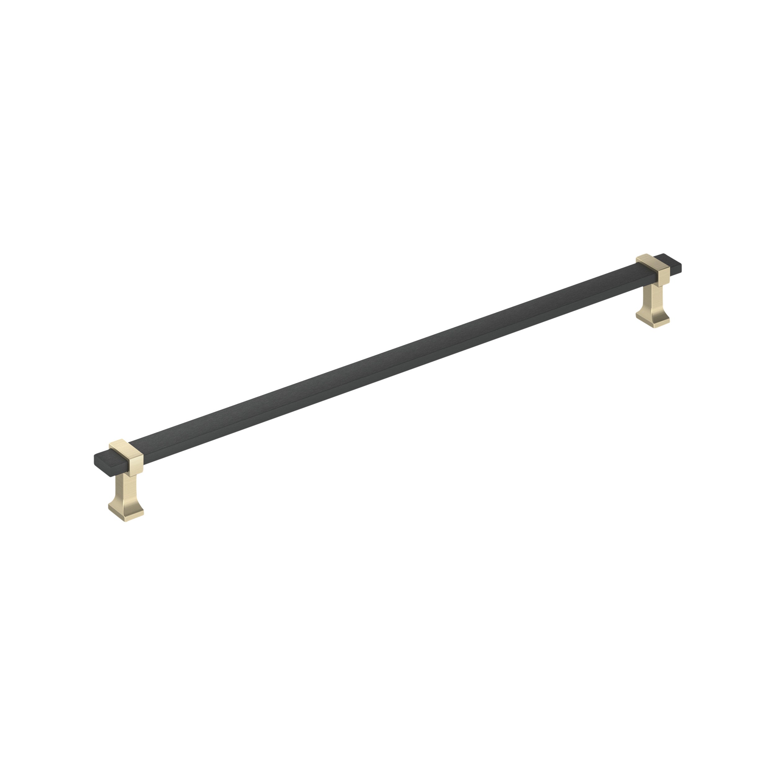Overton 18 inch (457mm) Center-to-Center Brushed Matte Black/Golden Champagne Appliance Pull