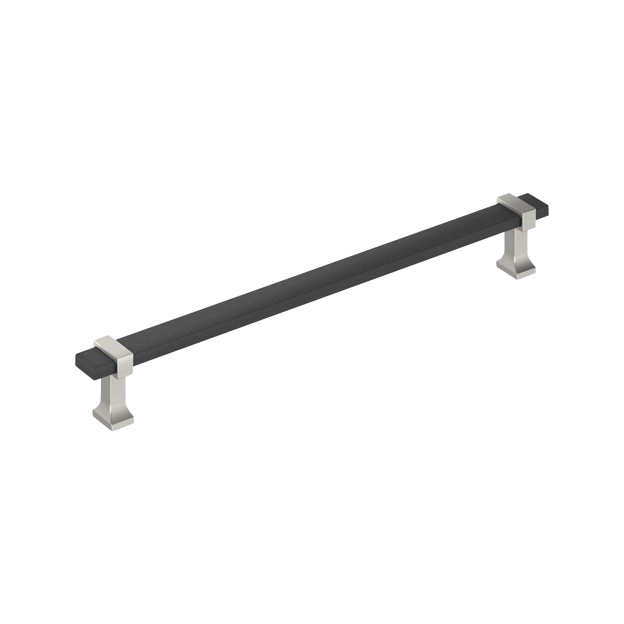 Overton 12 inch (305mm) Center-to-Center Brushed Matte Black/Satin Nickel Appliance Pull