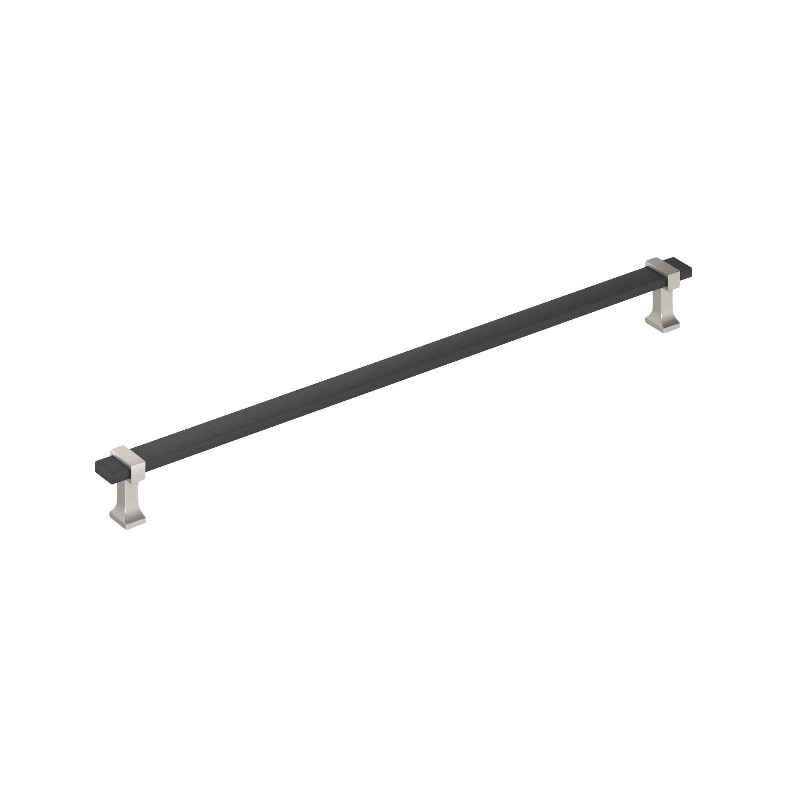 Overton 18 inch (457mm) Center-to-Center Brushed Matte Black/Satin Nickel Appliance Pull