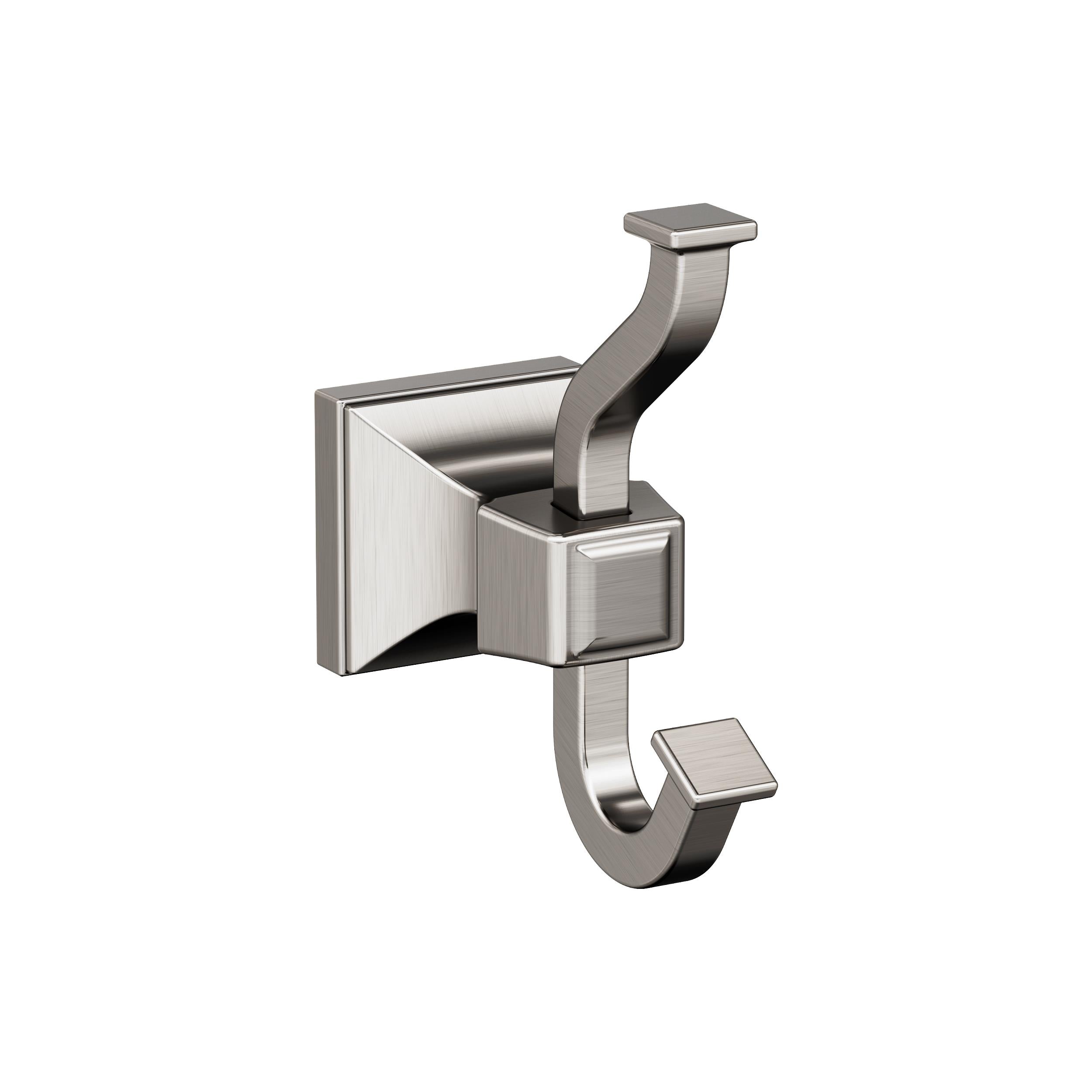 Mulholland Brushed Nickel Double Prong Robe Hook