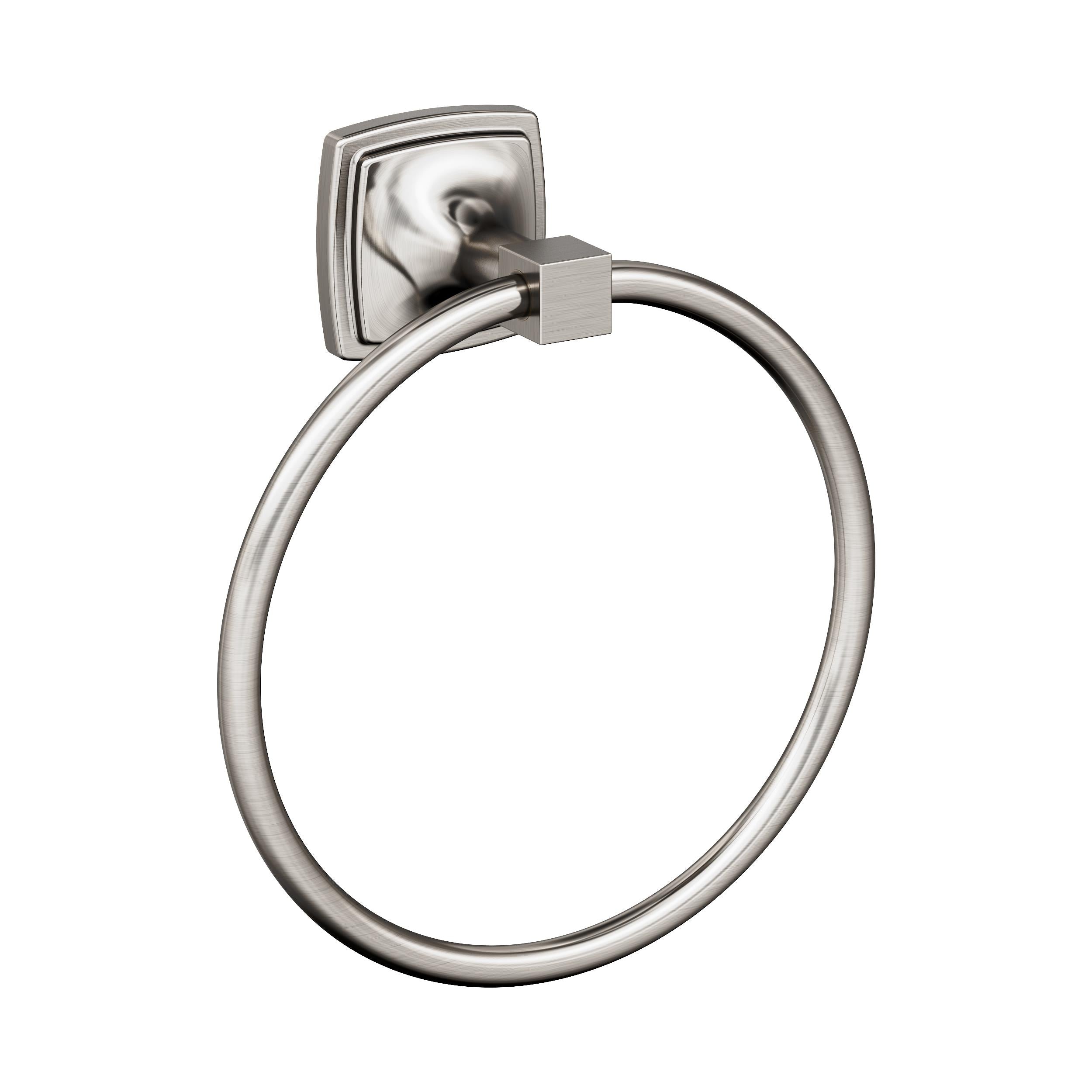 Stature Brushed Nickel Closed Towel Ring