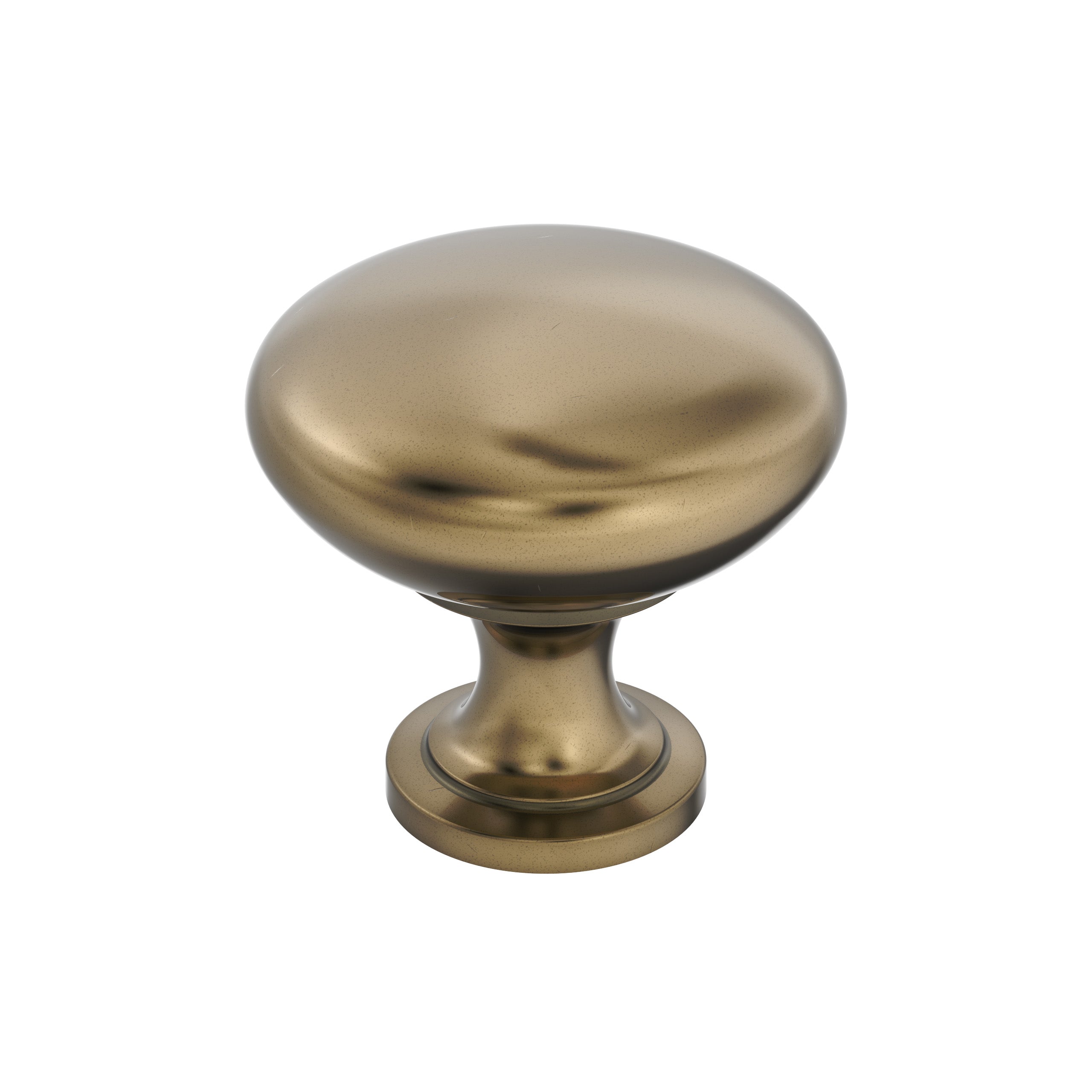 Edona 1-1/4 inch (32mm) Diameter Burnished Brass Cabinet Knob