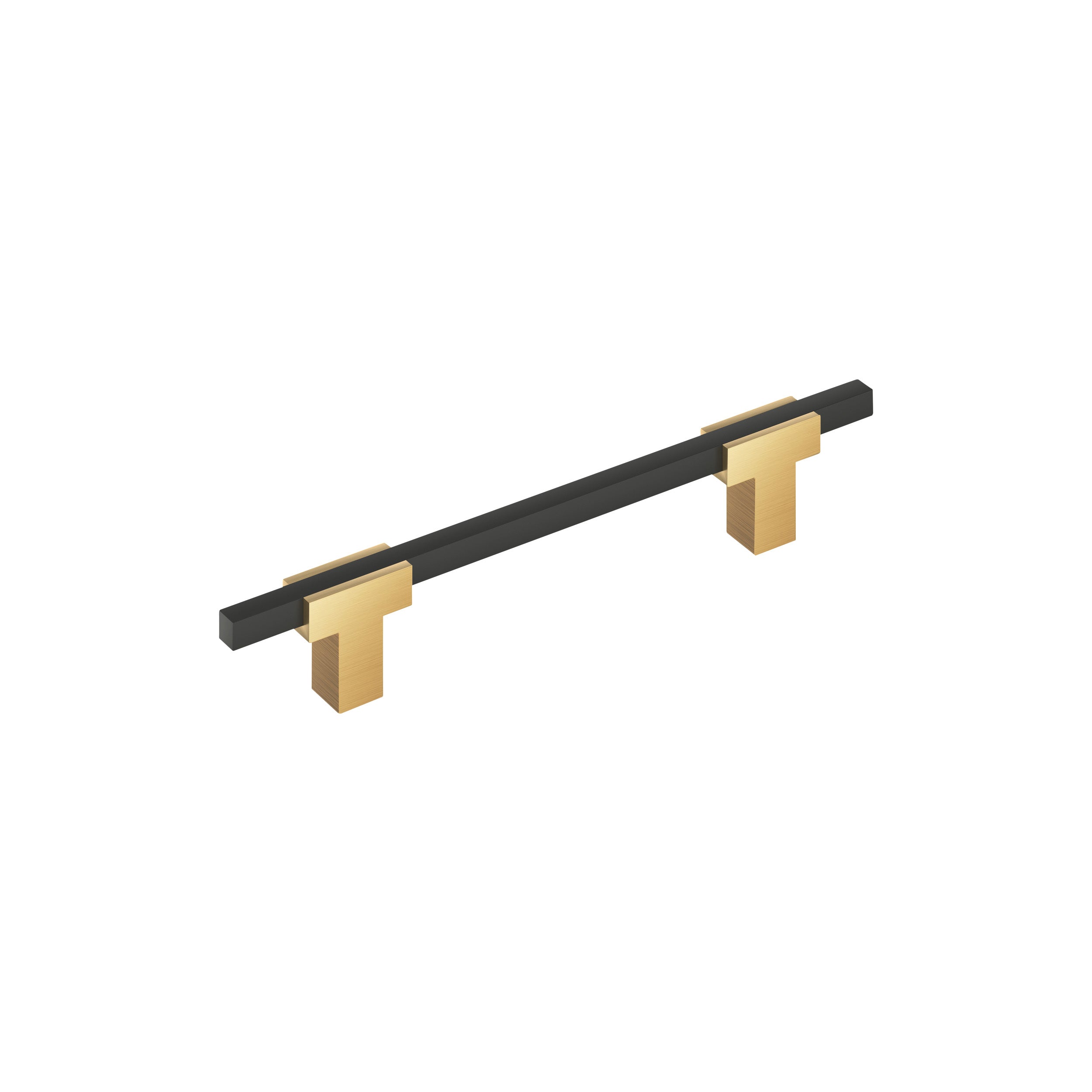 Urbanite 5-1/16 inch (128mm) Center-to-Center Champagne Bronze/Matte Black Cabinet Pull