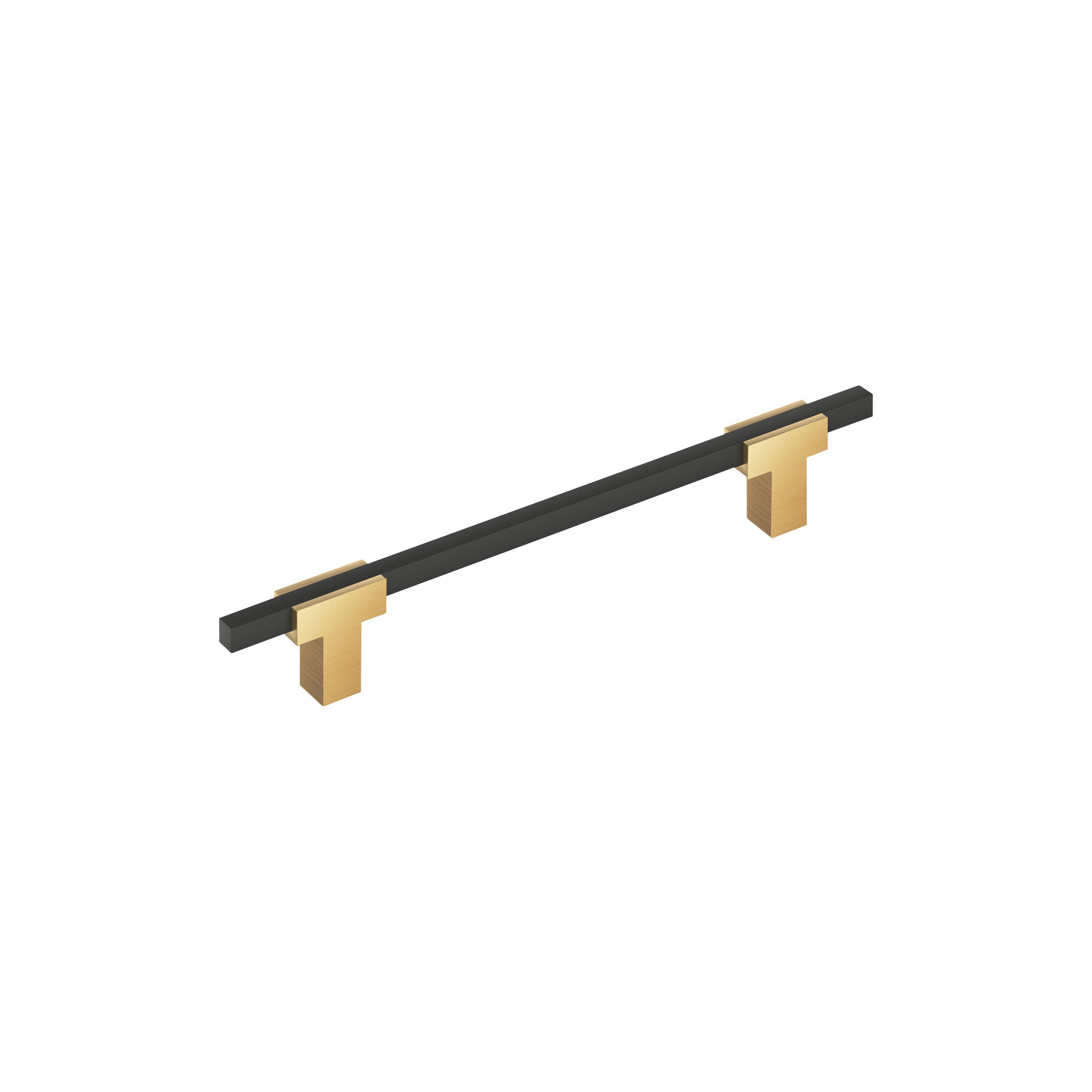 Urbanite 6-5/16 inch (160mm) Center-to-Center Champagne Bronze/Matte Black Cabinet Pull