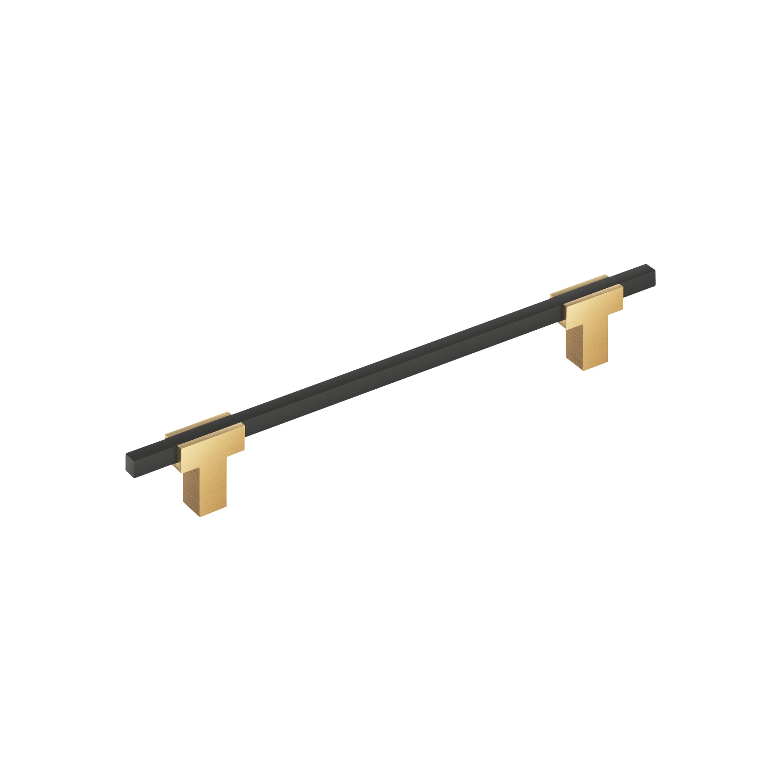 Urbanite 7-9/16 inch (192mm) Center-to-Center Champagne Bronze/Matte Black Cabinet Pull
