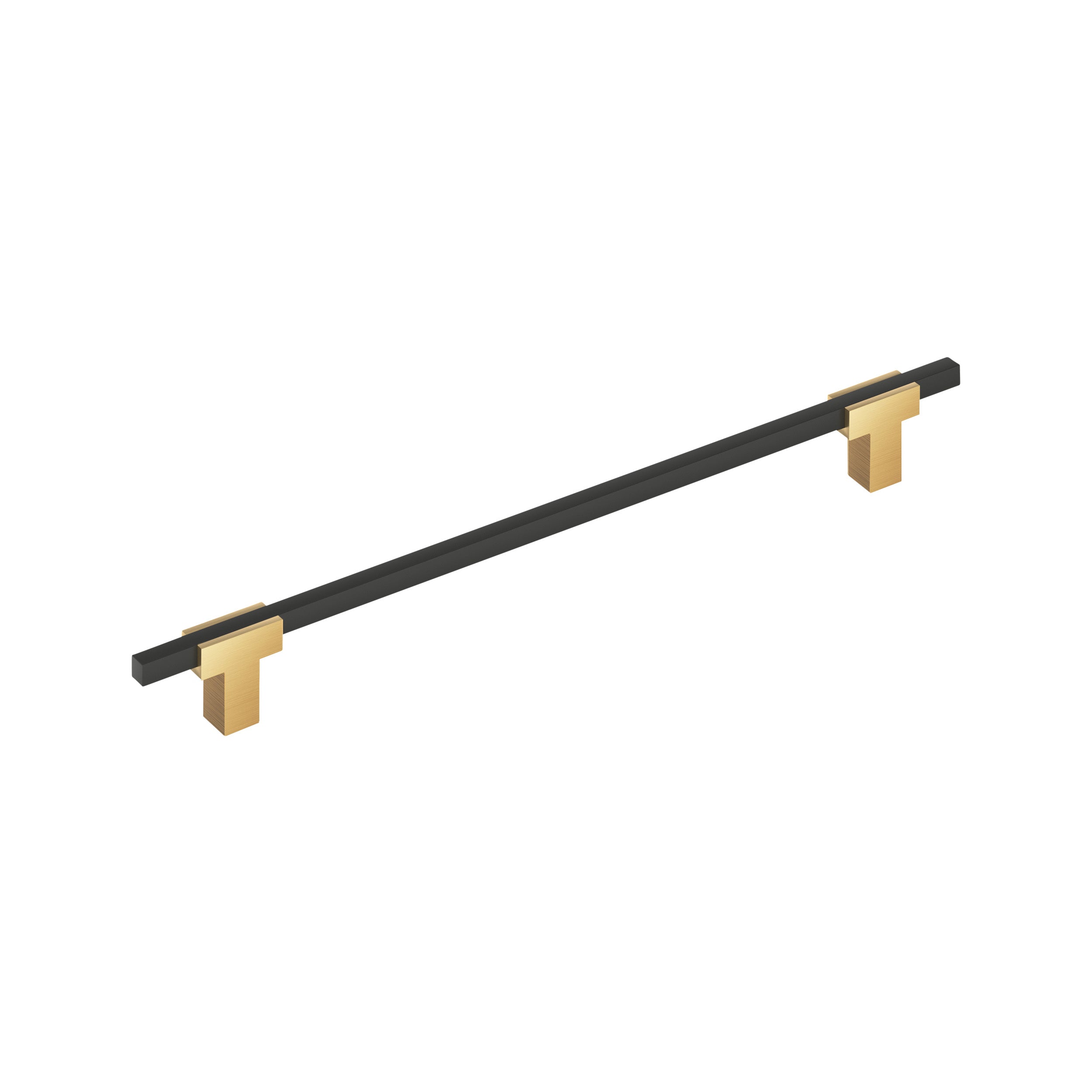 Urbanite 10-1/16 inch (256mm) Center-to-Center Champagne Bronze/Matte Black Cabinet Pull