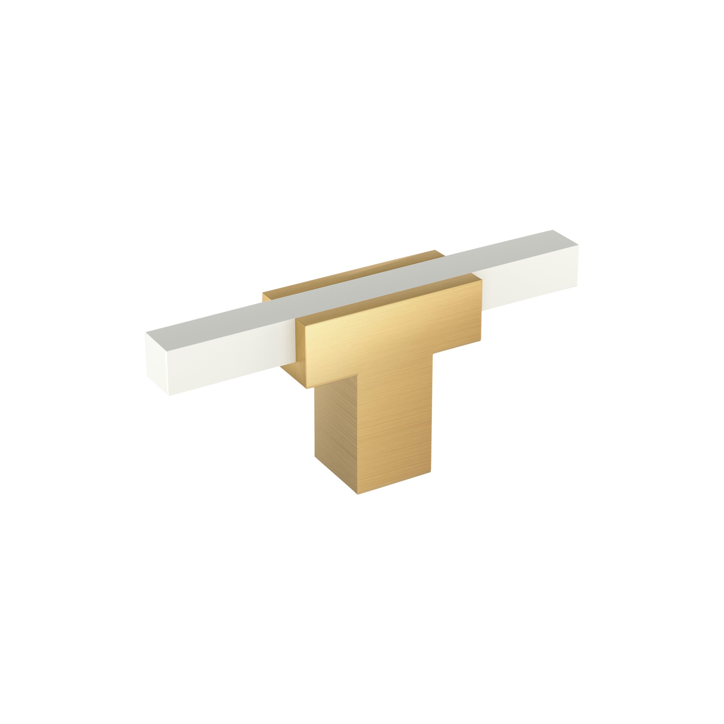 Urbanite 2-3/4 inch (70mm) Length Champagne Bronze/White Cabinet Knob