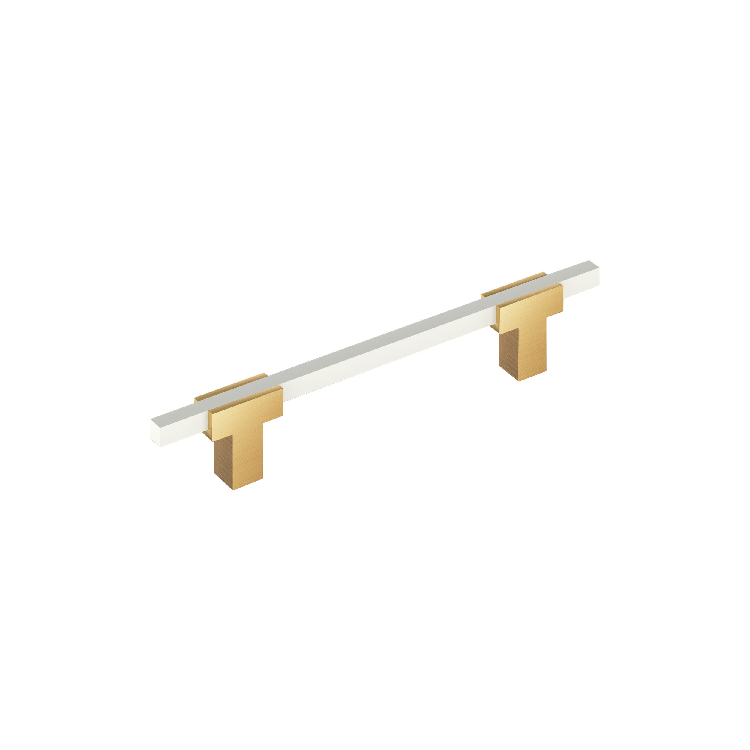 Urbanite 5-1/16 inch (128mm) Center-to-Center Champagne Bronze/White Cabinet Pull