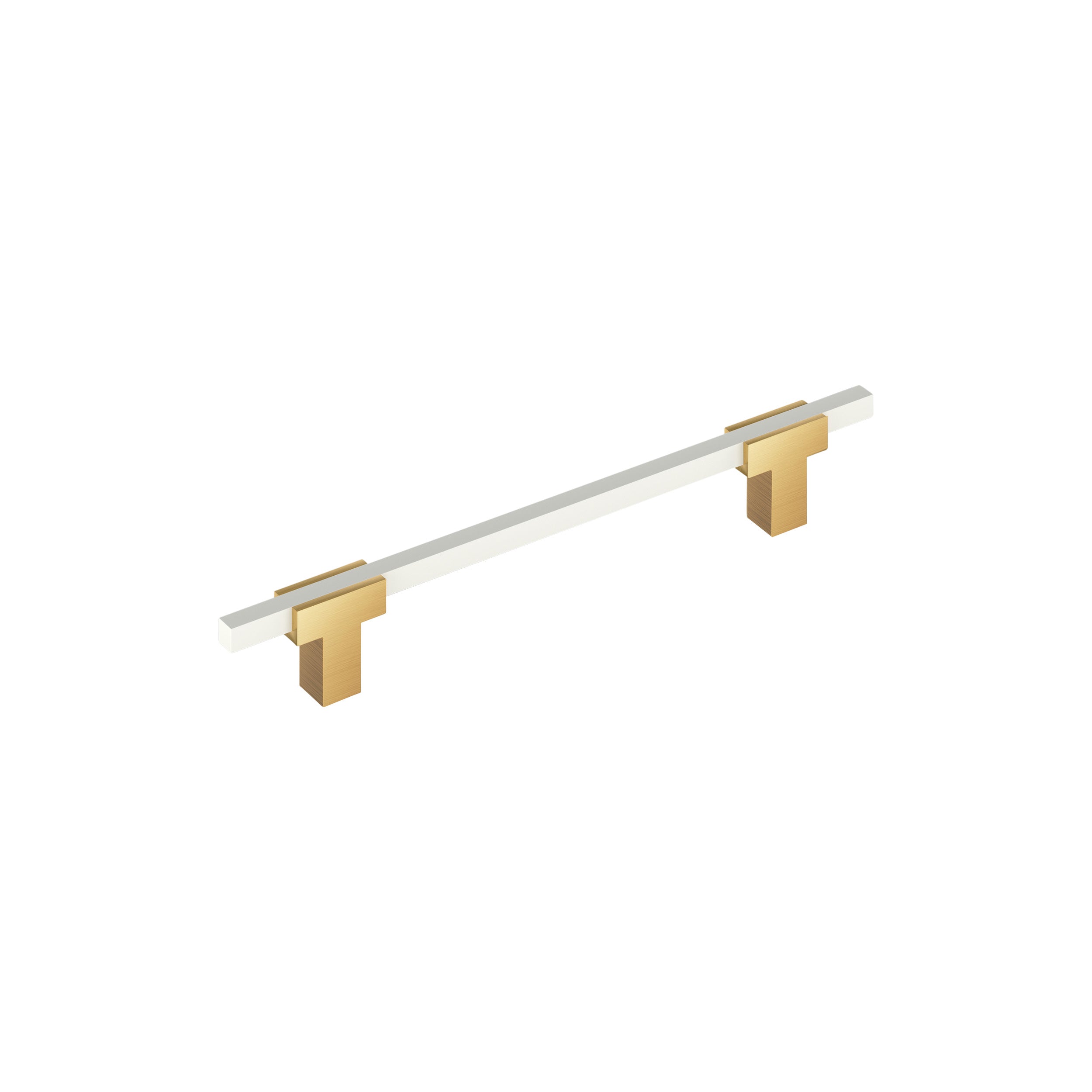 Urbanite 6-5/16 inch (160mm) Center-to-Center Champagne Bronze/White Cabinet Pull