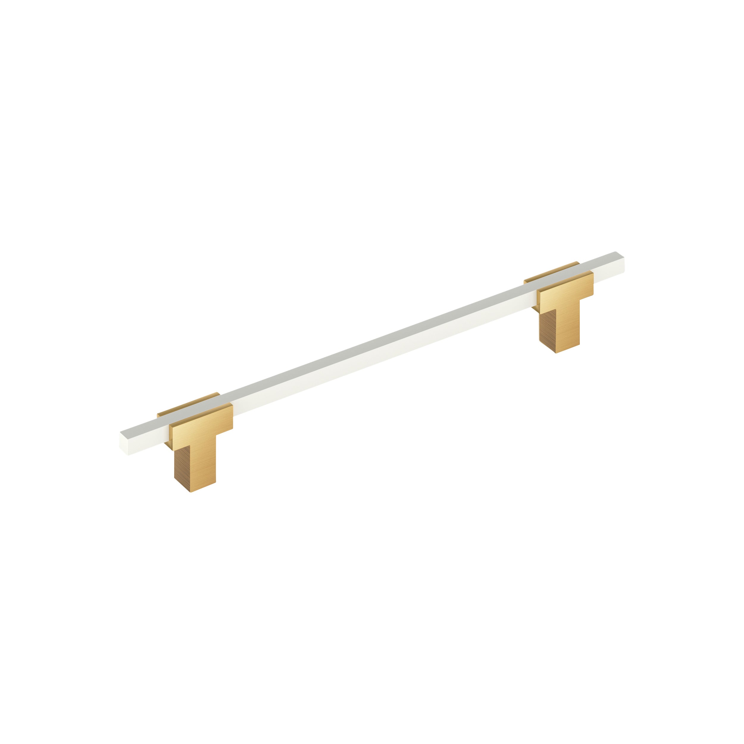Urbanite 7-9/16 inch (192mm) Center-to-Center Champagne Bronze/White Cabinet Pull