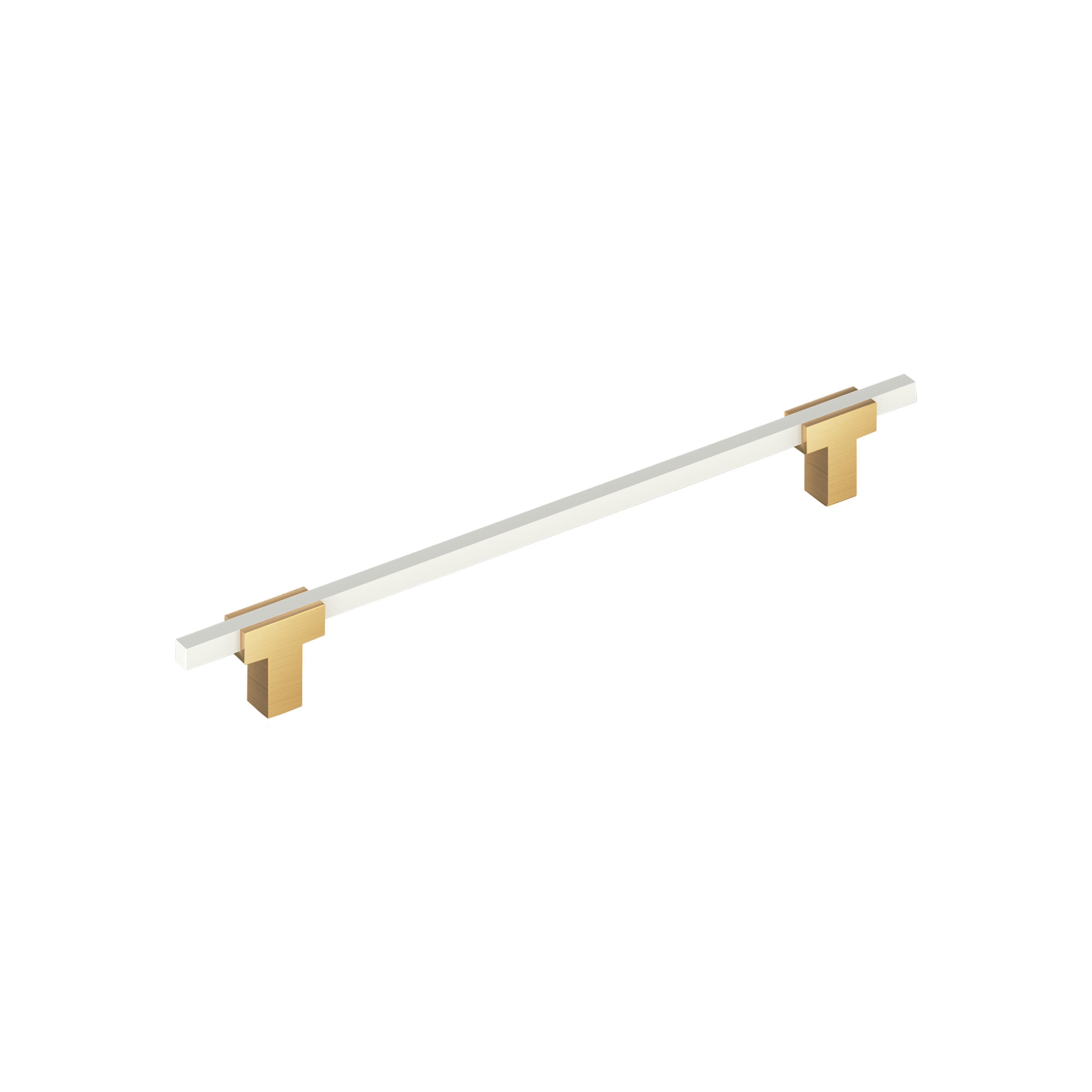 Urbanite 8-13/16 inch (224mm) Center-to-Center Champagne Bronze/White Cabinet Pull