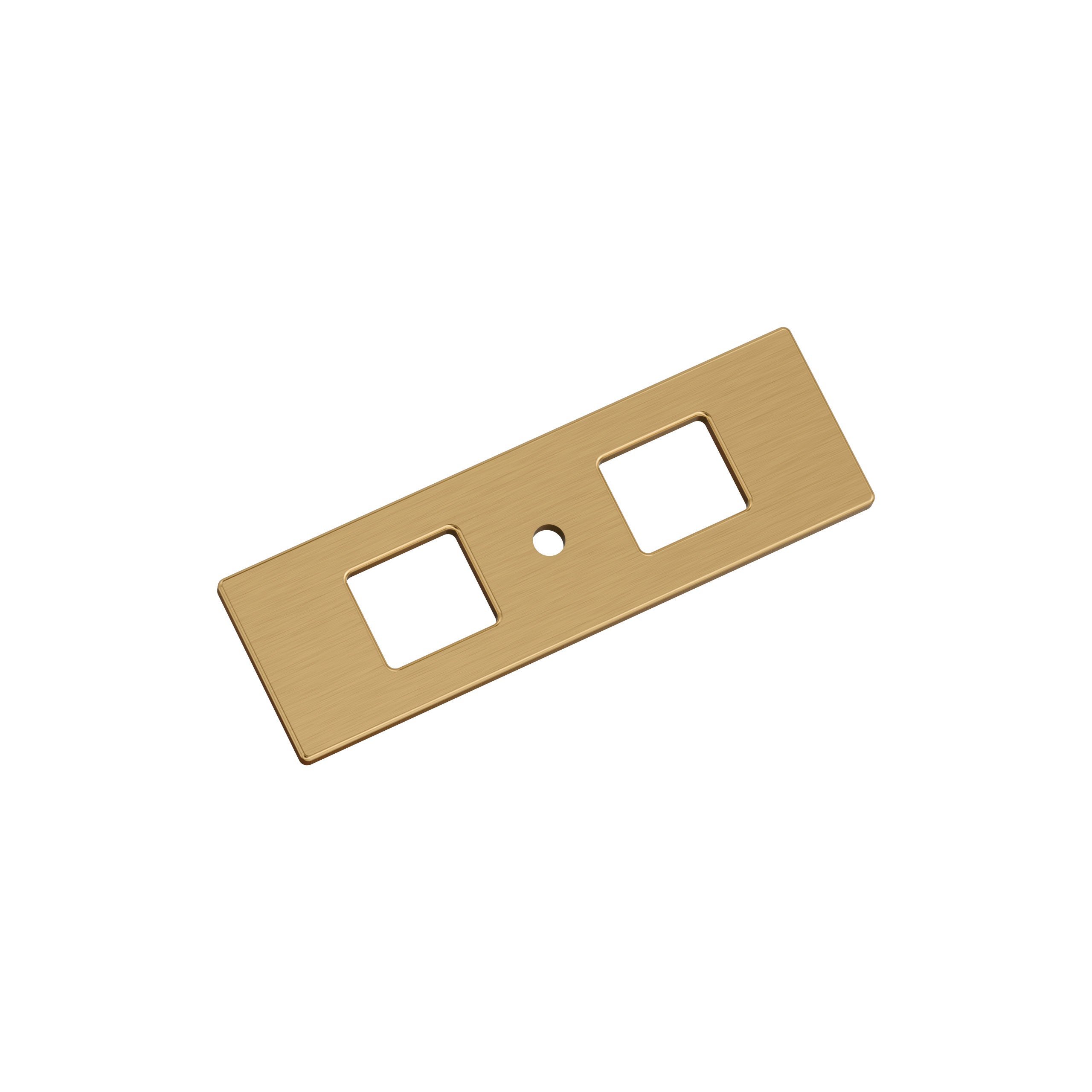 Medora 3-11/16 inch (94mm) Length Rectangle Champagne Bronze Cabinet Knob Backplate
