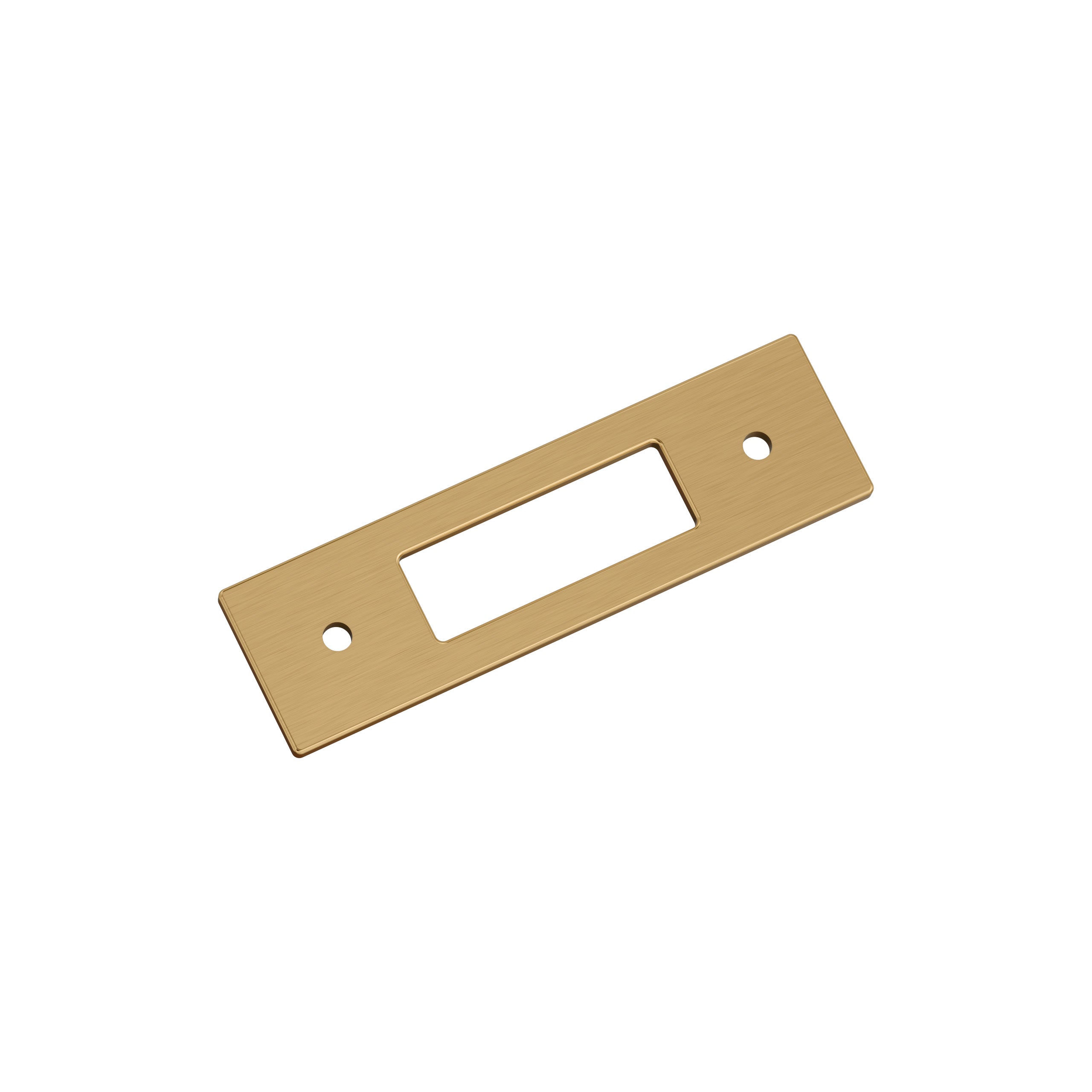 Medora 3 inch (76mm) Center-to-Center Rectangle Champagne Bronze Cabinet Pull Backplate