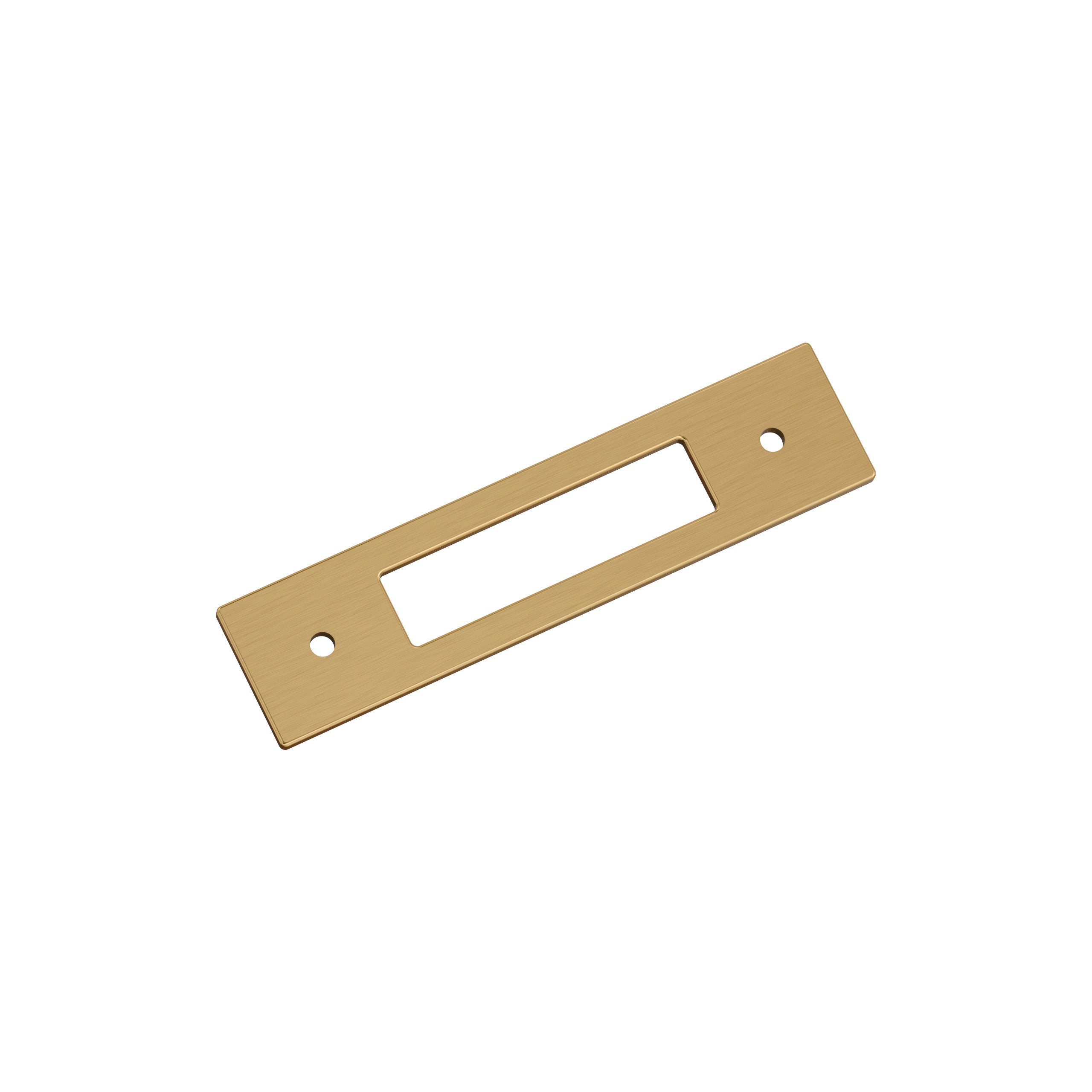 Medora 3-3/4 inch (96mm) Center-to-Center Rectangle Champagne Bronze Cabinet Pull Backplate