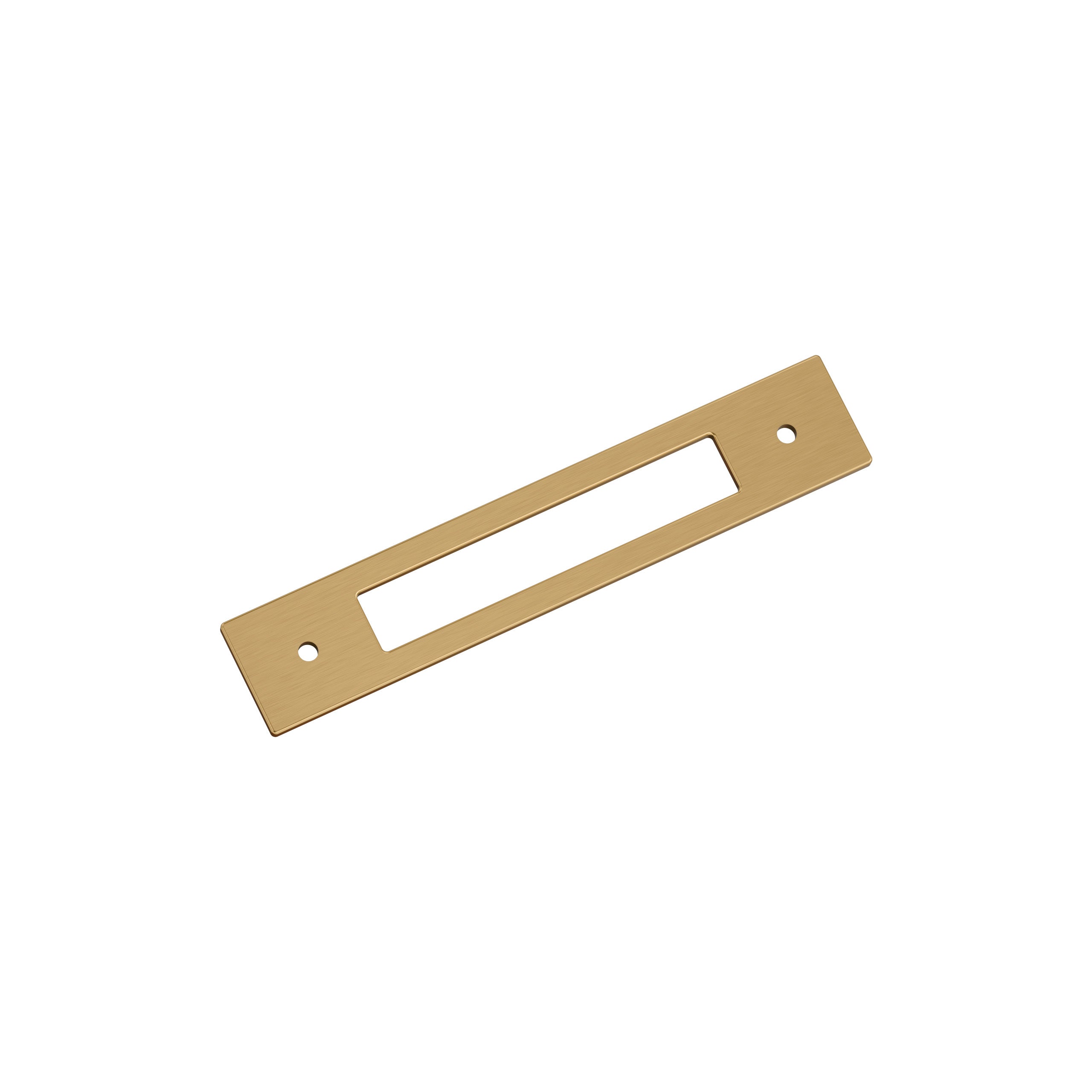Medora 5-1/16 inch (128mm) Center-to-Center Rectangle Champagne Bronze Cabinet Pull Backplate