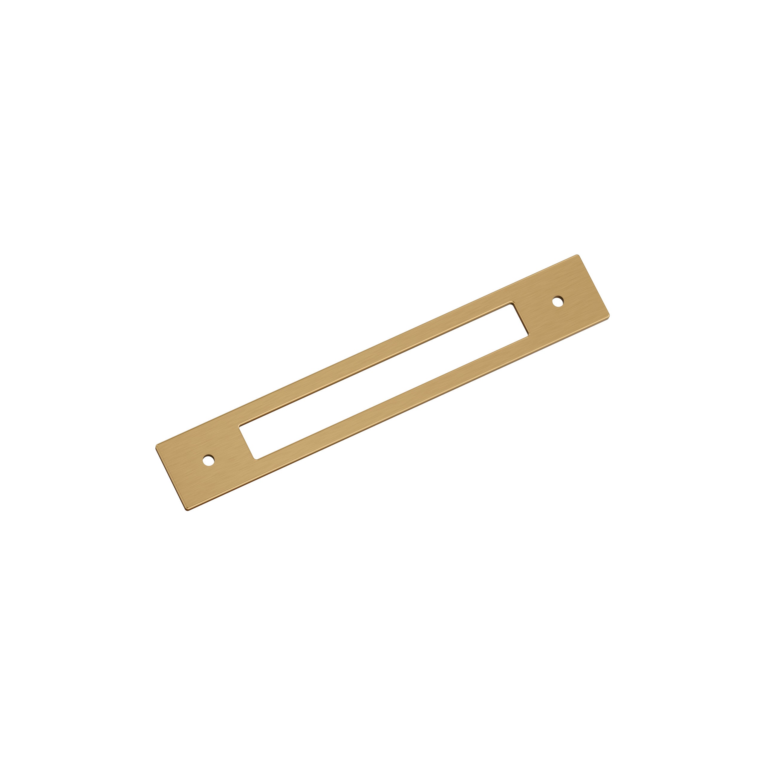 Medora 6-5/16 inch (160mm) Center-to-Center Rectangle Champagne Bronze Cabinet Pull Backplate