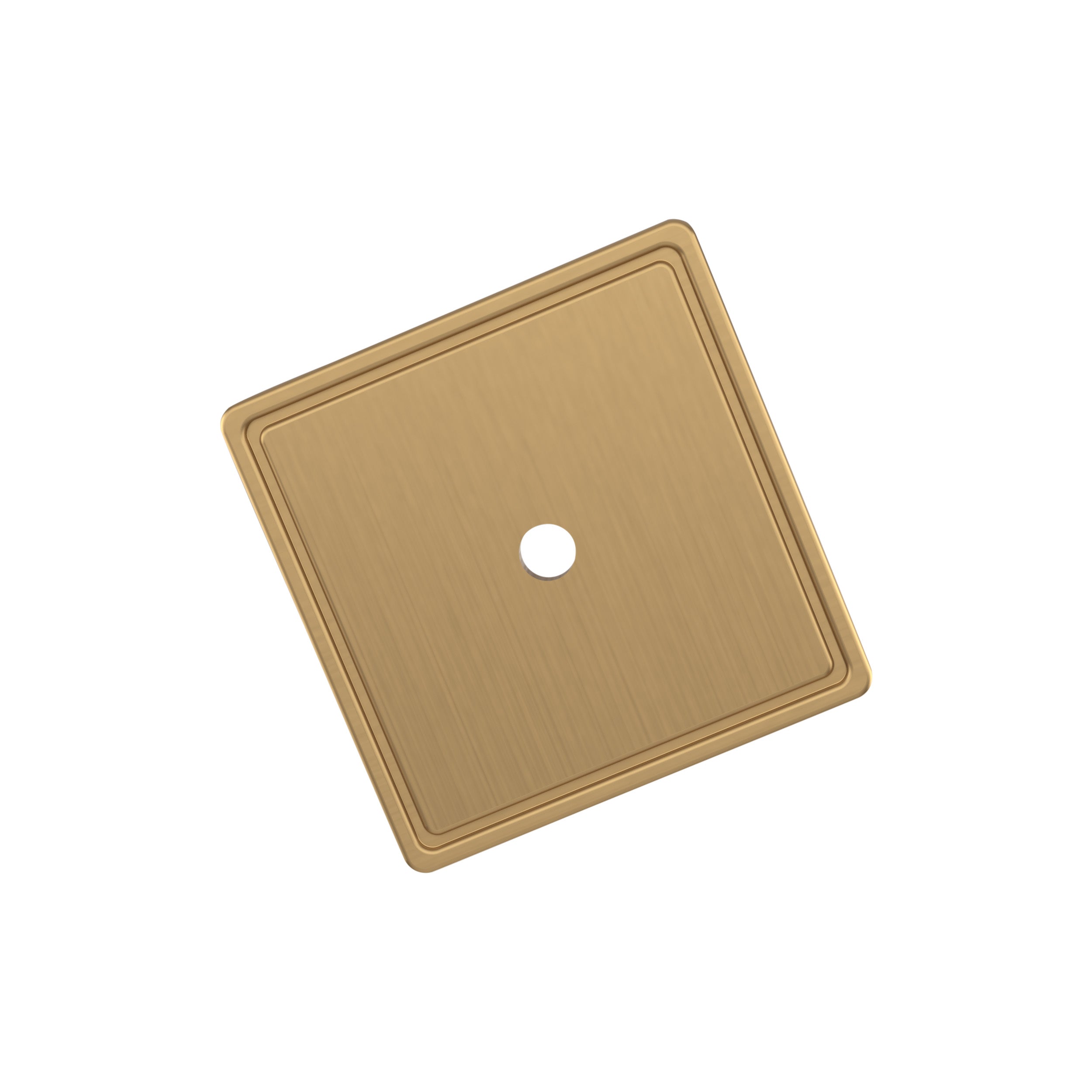 Thoreau 1-9/16 inch (40mm) Length Square Champagne Bronze Cabinet Knob Backplate