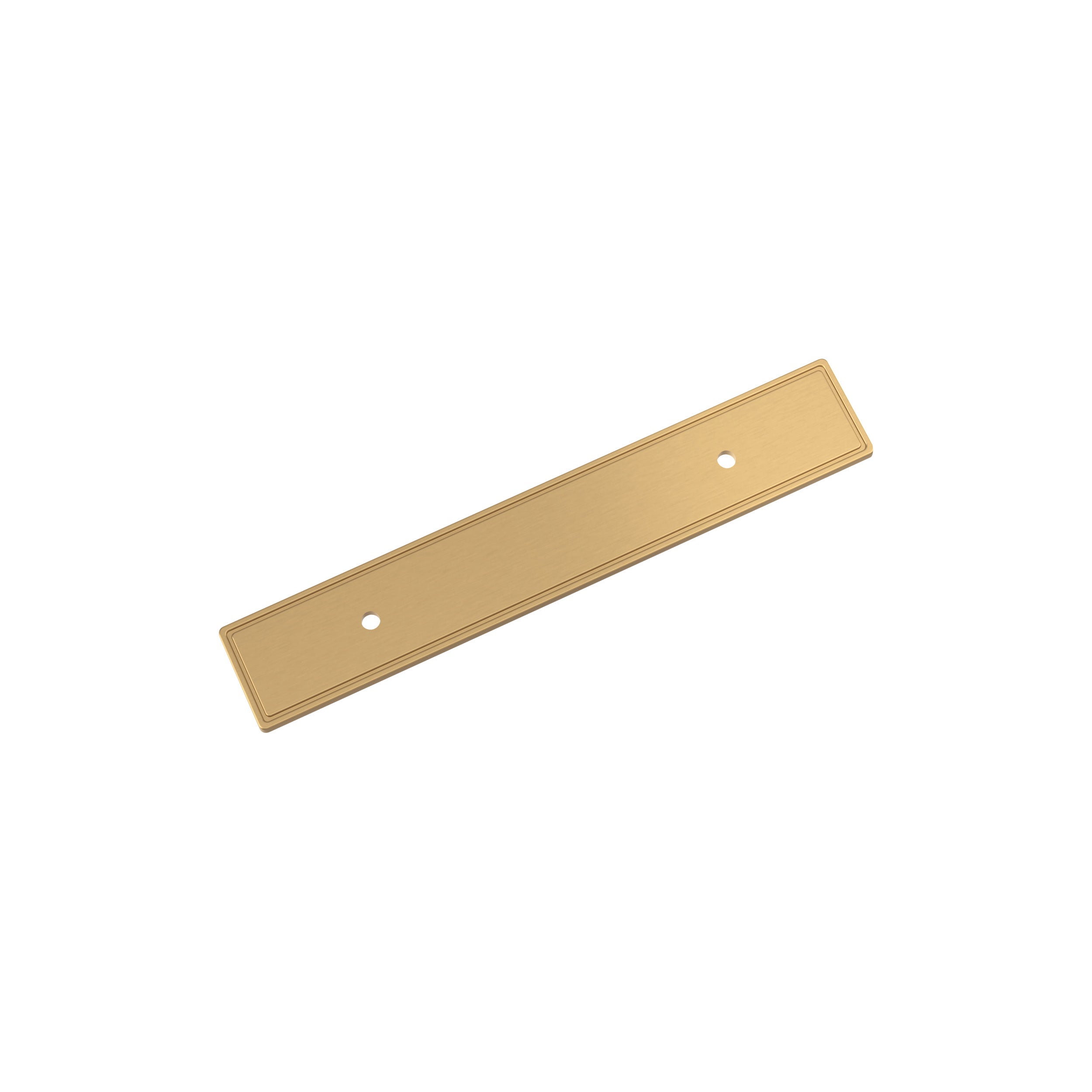 Thoreau 3-3/4 inch (96mm) Center-to-Center Rectangle Champagne Bronze Cabinet Pull Backplate