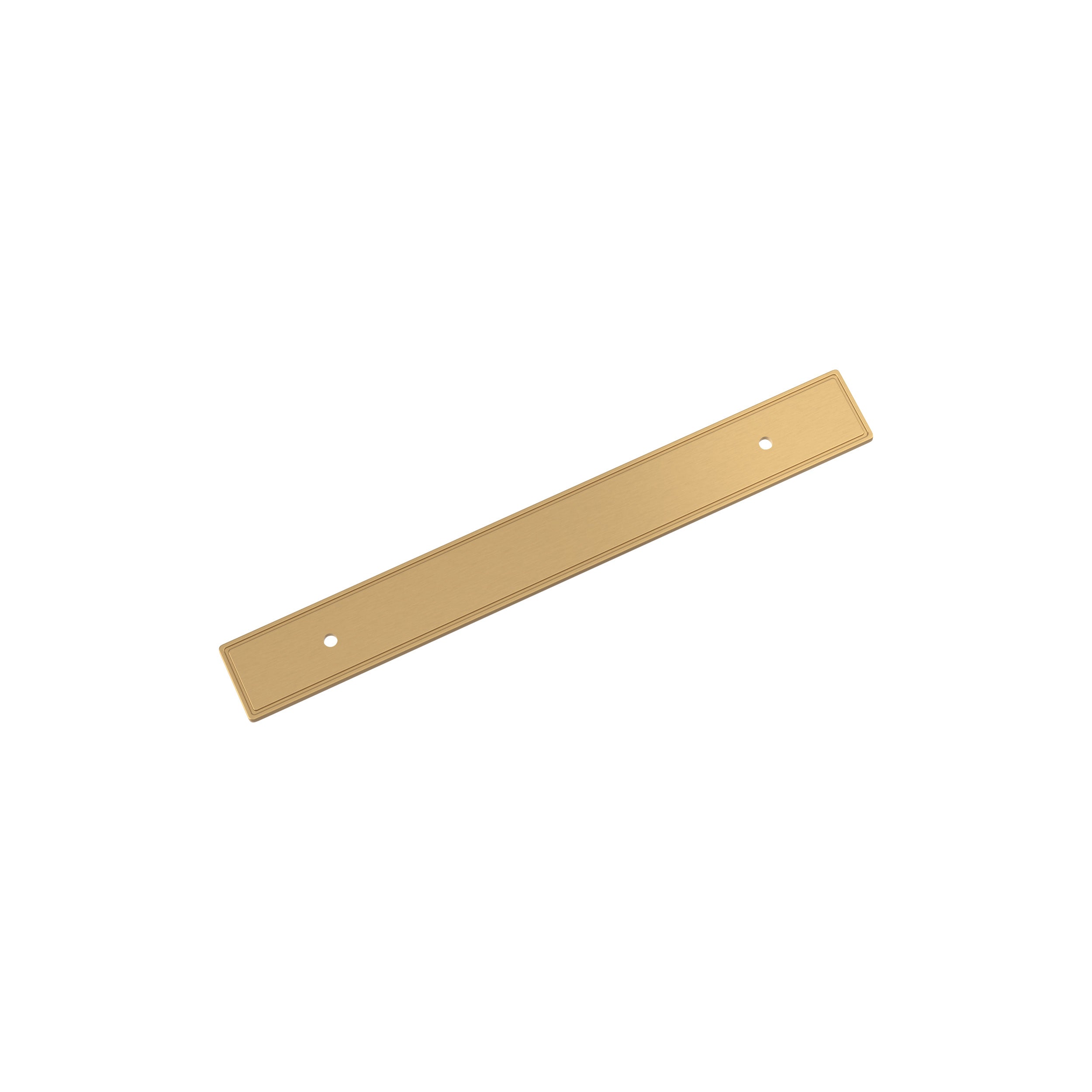 Thoreau 6-5/16 inch (160mm) Center-to-Center Rectangle Champagne Bronze Cabinet Pull Backplate