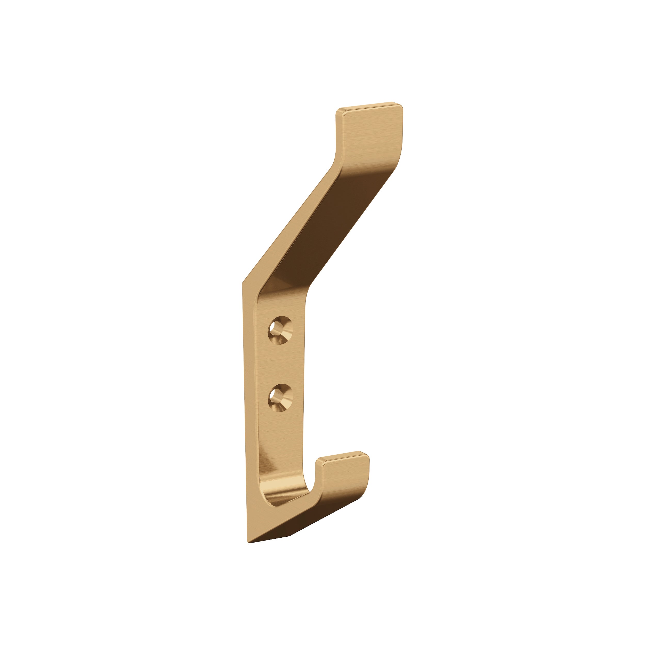 Emerge Double Prong Champagne Bronze Decorative Wall Hook