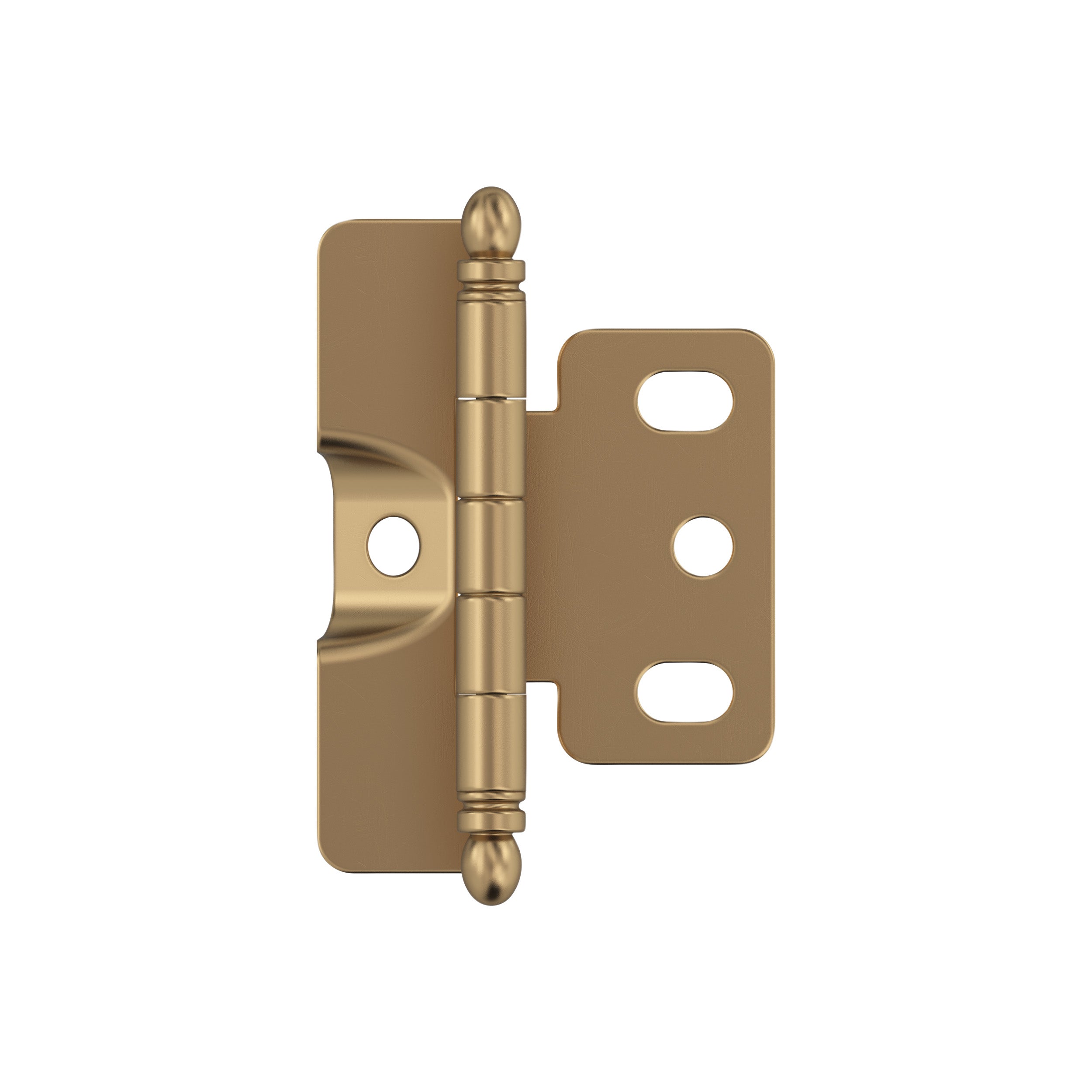 3/4 inch (19mm) Door Thickness Full Inset Full Wrap Ball Tip Champagne Bronze Cabinet Hinge - Single Hinge