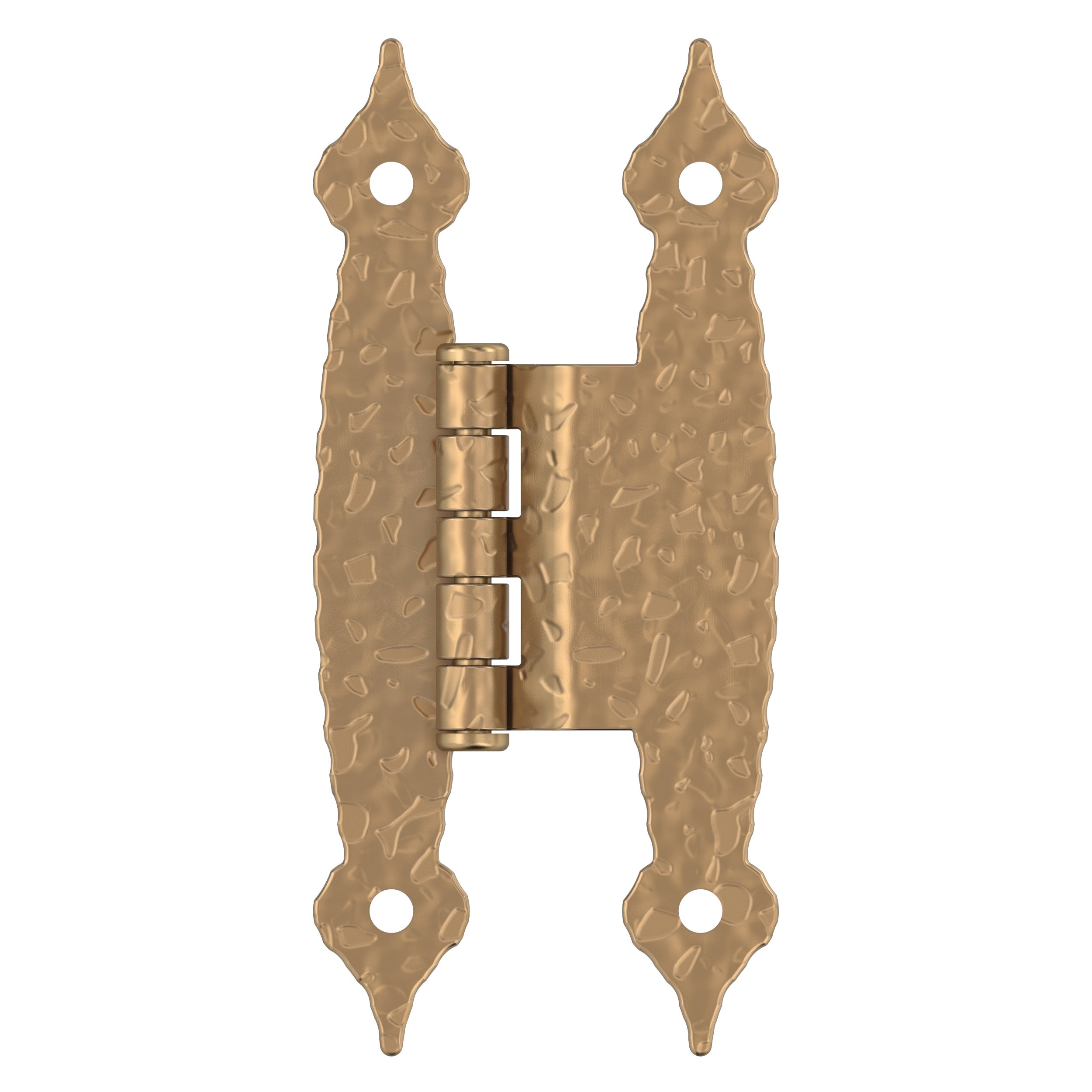 3/8 inch (10mm) Offset Non-Self Closing Face Mount Champagne Bronze Cabinet Hinge - 1 Pair