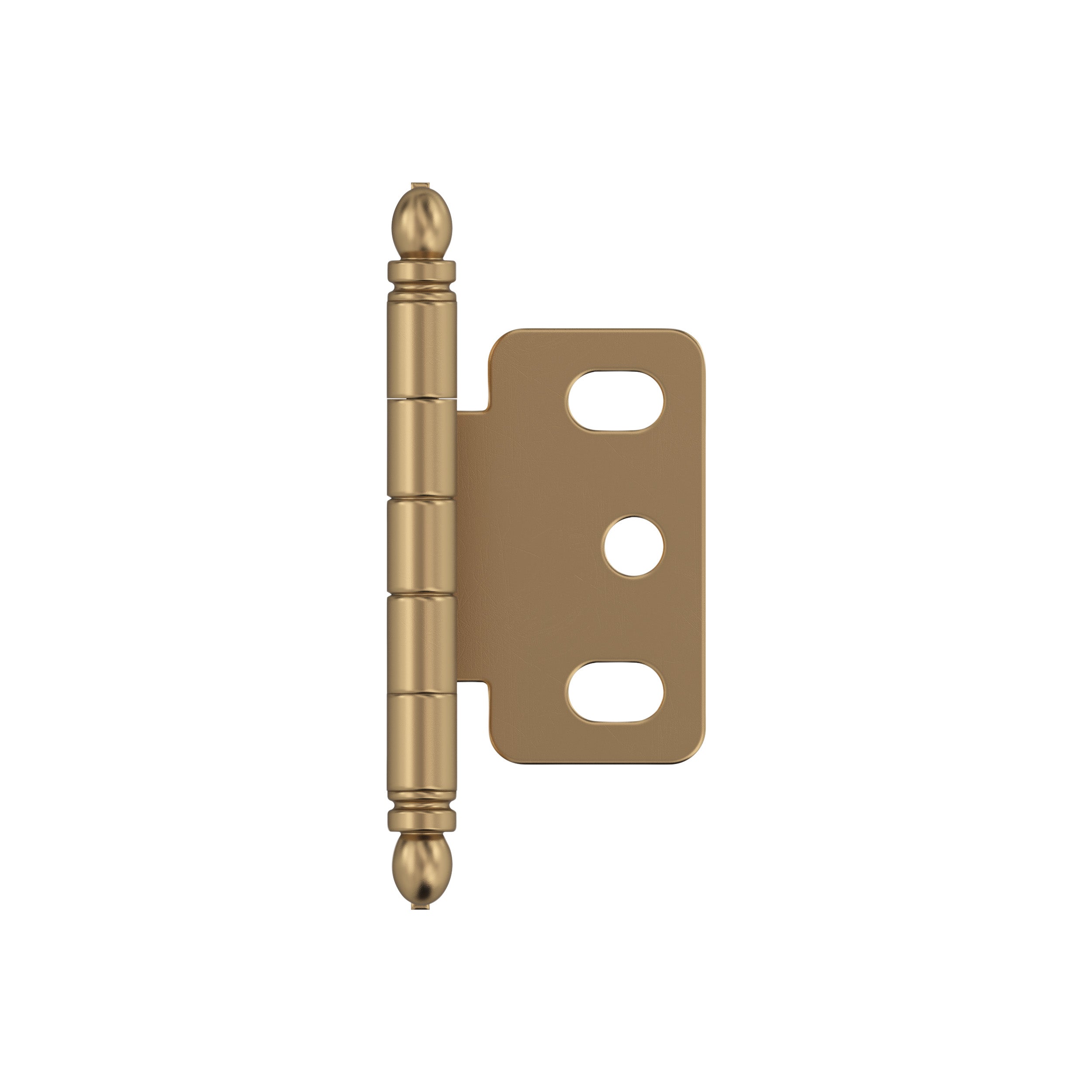 3/4 inch (19mm) Door Thickness Full Inset Partial Wrap Ball Tip Champagne Bronze Cabinet Hinge - Single Hinge