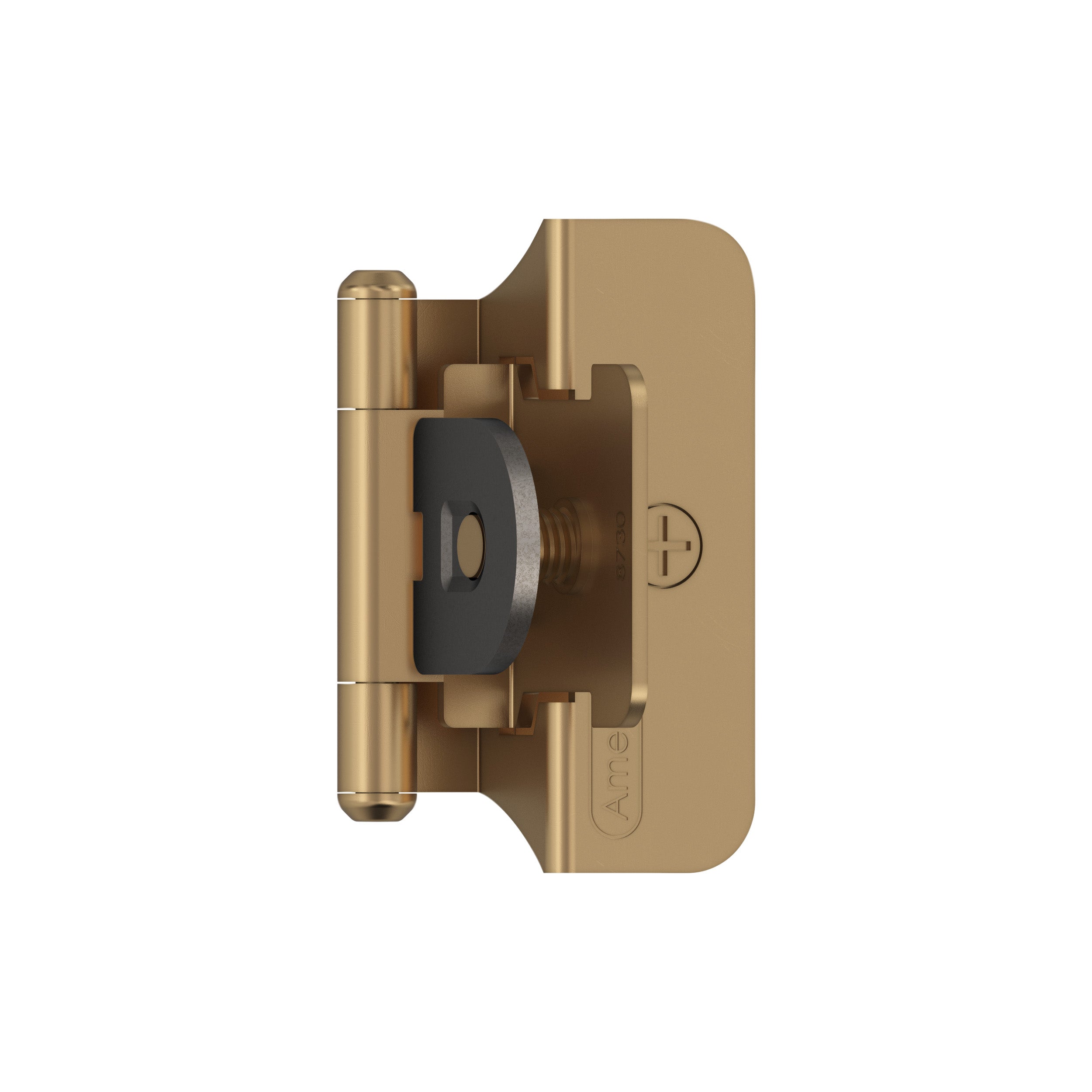 1/4 inch (6mm) Overlay Double Demountable Champagne Bronze Cabinet Hinge - 1 Pair