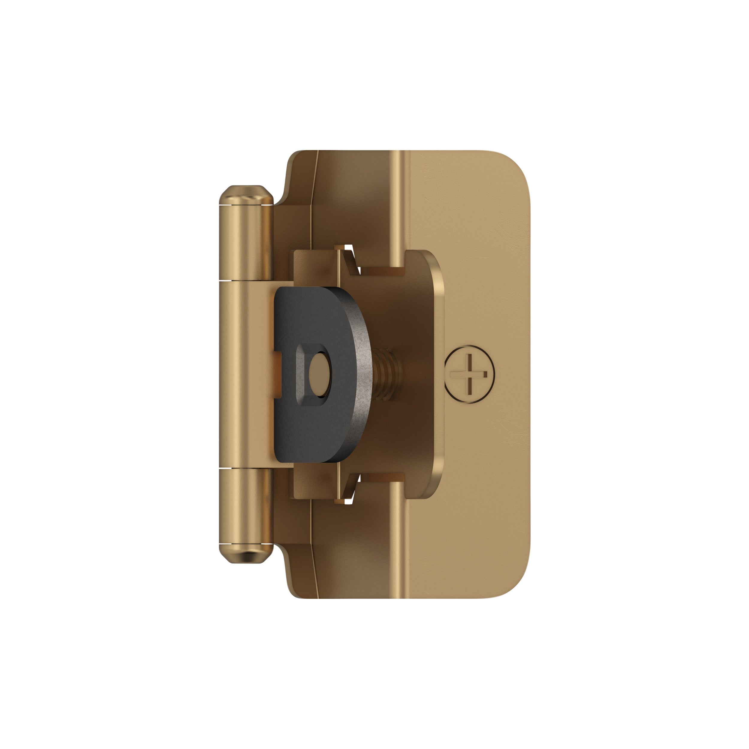 The Amerock BPR8704CZ 1/2 inch (13mm) Overlay Hinge is finished in