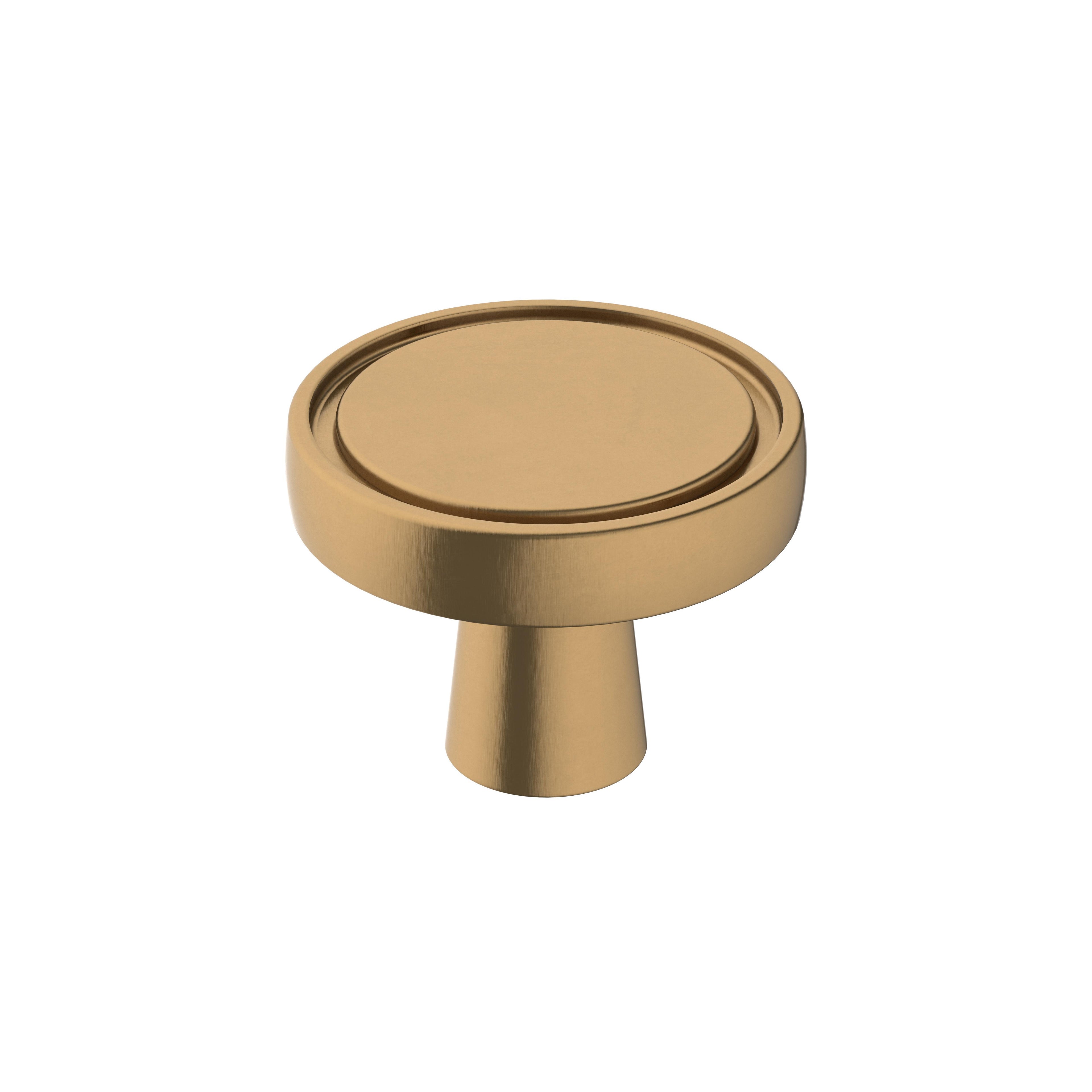 Destine 1-3/8 inch (35mm) Diameter Champagne Bronze Cabinet Knob