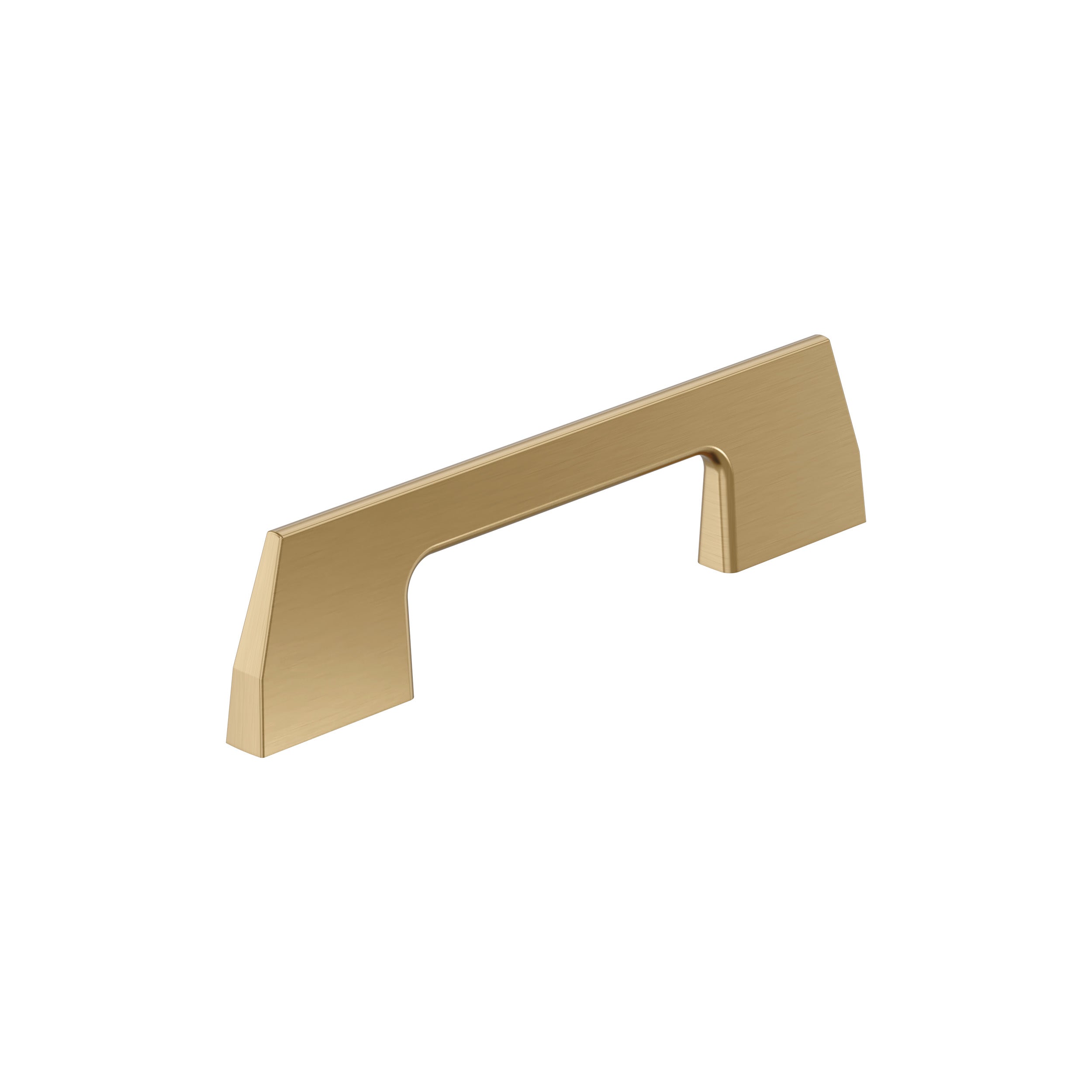 Angle 3 inch (76mm) Center-to-Center Champagne Bronze Cabinet Pull
