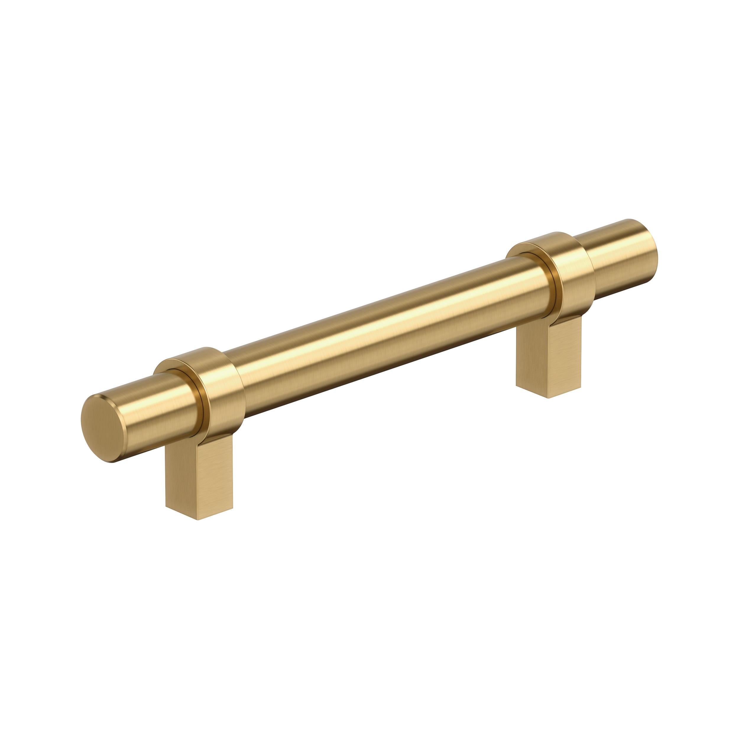 Central 3-3/4 inch (96mm) Center-to-Center Champagne Bronze Cabinet Pull