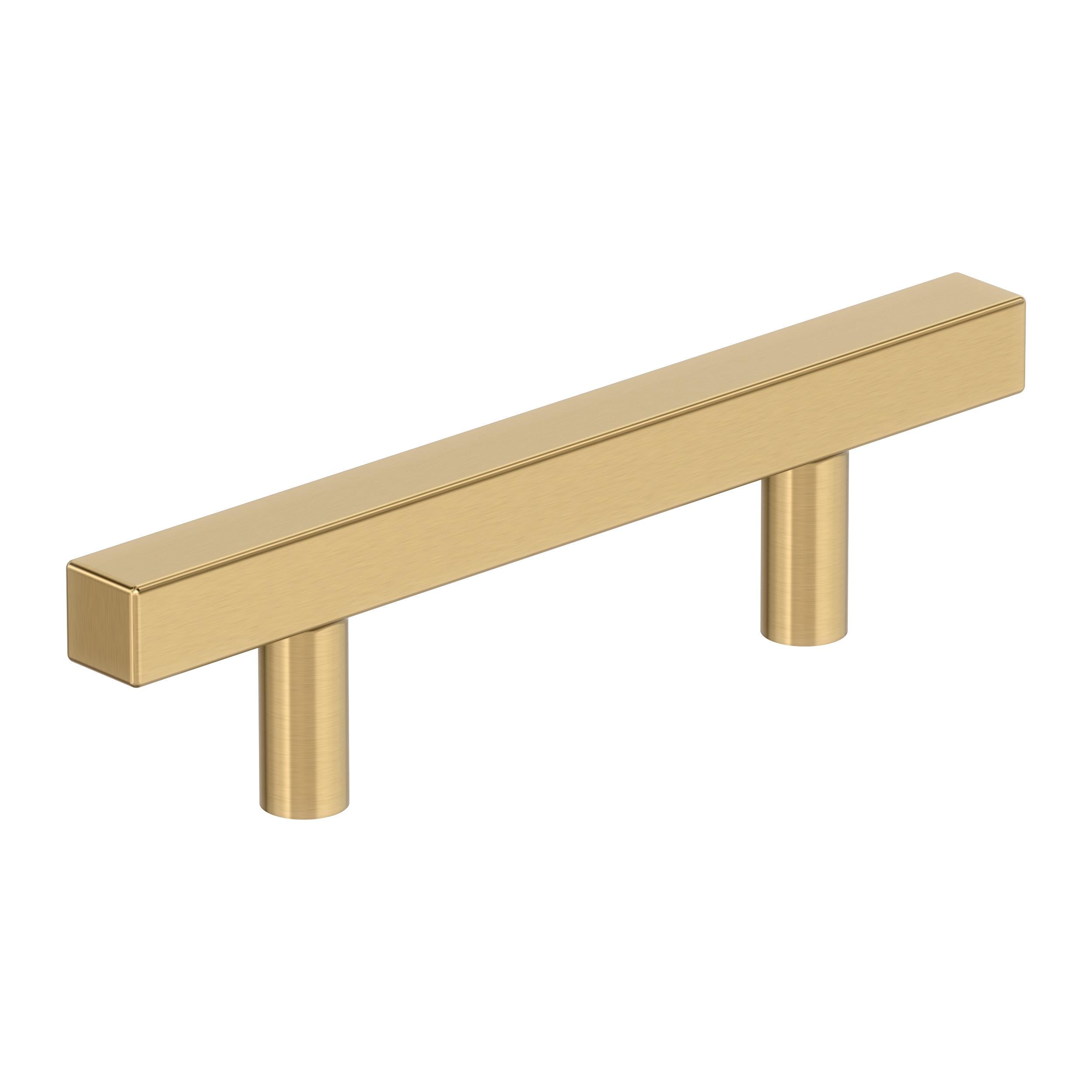 Bar Pulls Square 3 inch (76mm) Center-to-Center Champagne Bronze Cabinet Pull