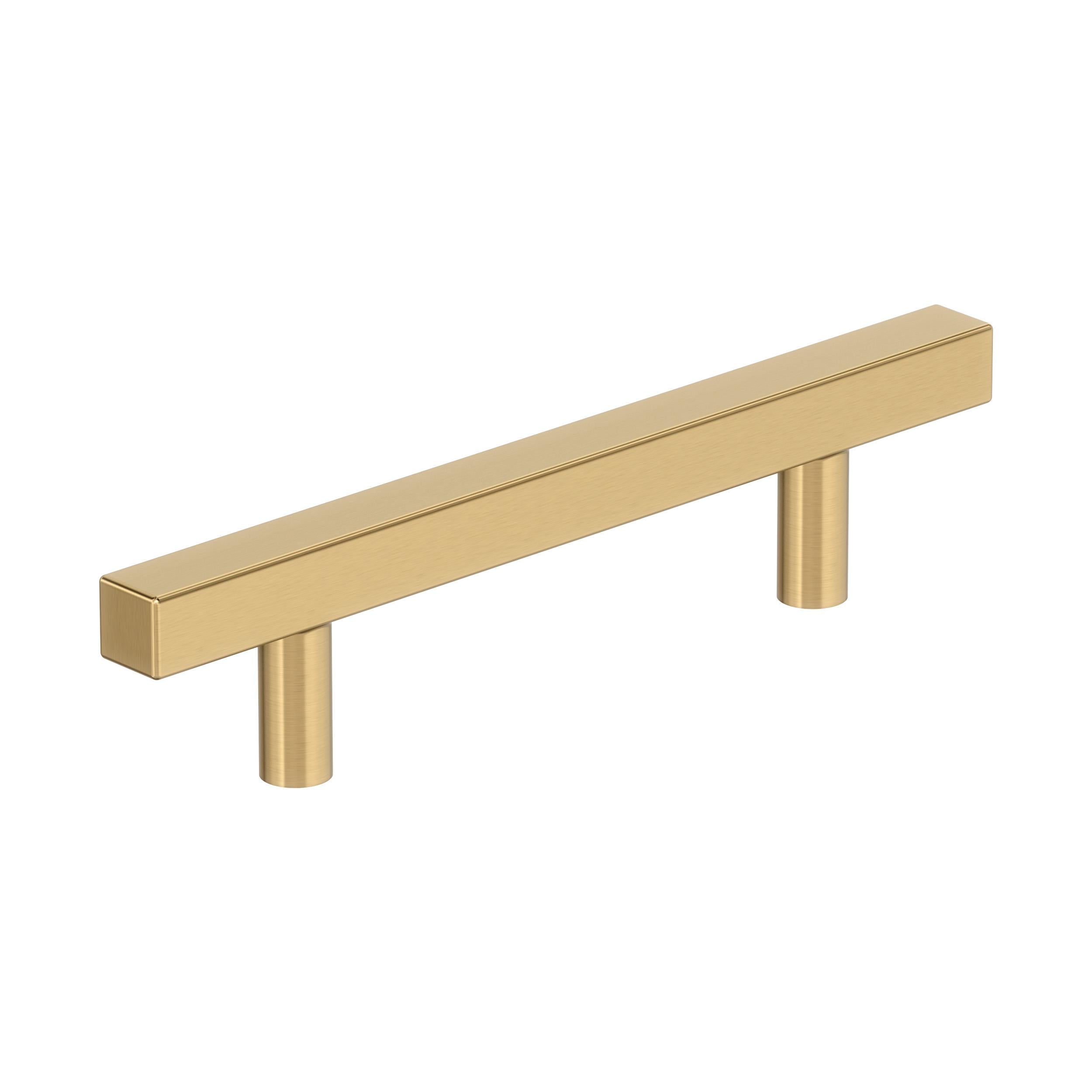 Bar Pulls Square 3-3/4 inch (96mm) Center-to-Center Champagne Bronze Cabinet Pull