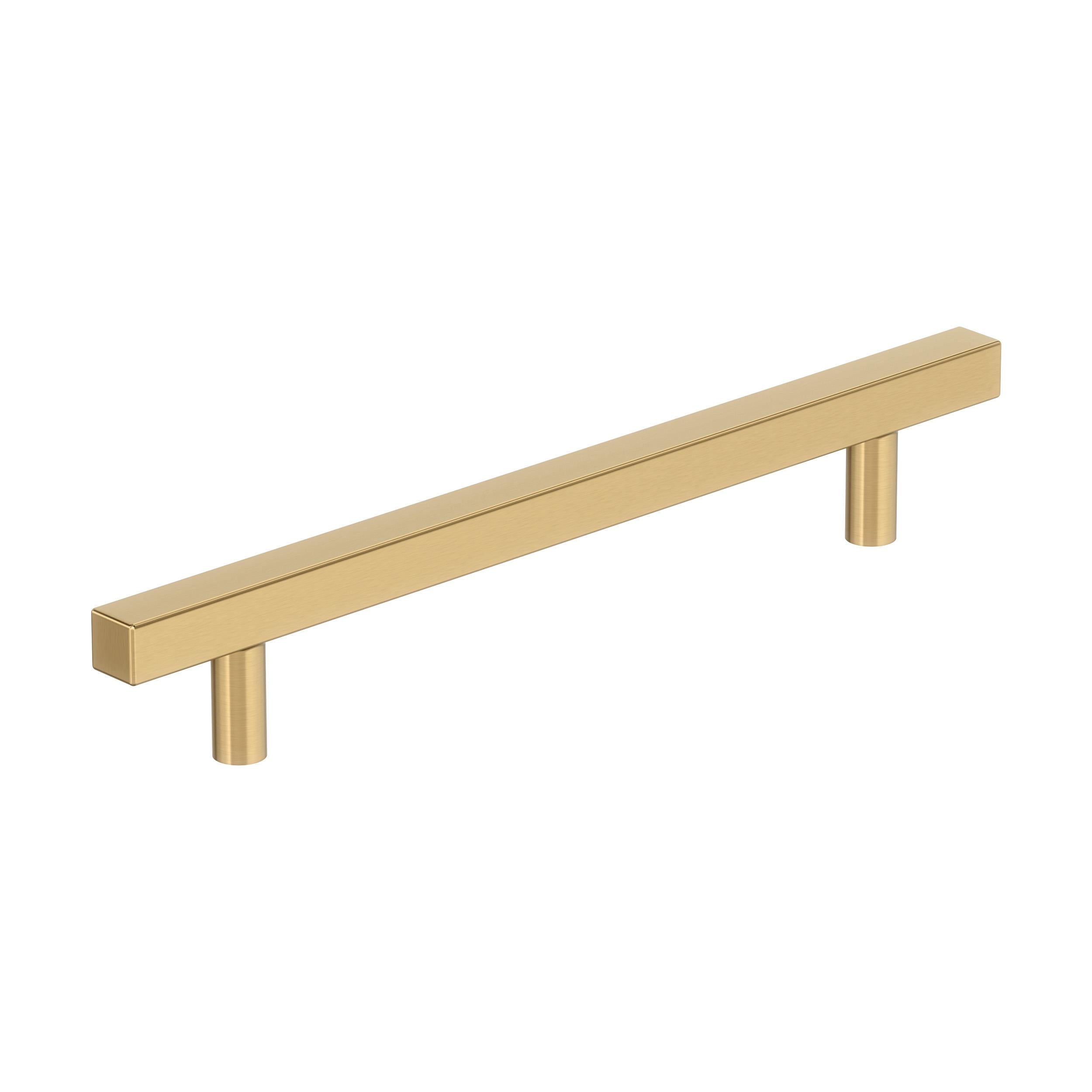 Bar Pulls Square 6-5/16 inch (160mm) Center-to-Center Champagne Bronze Cabinet Pull